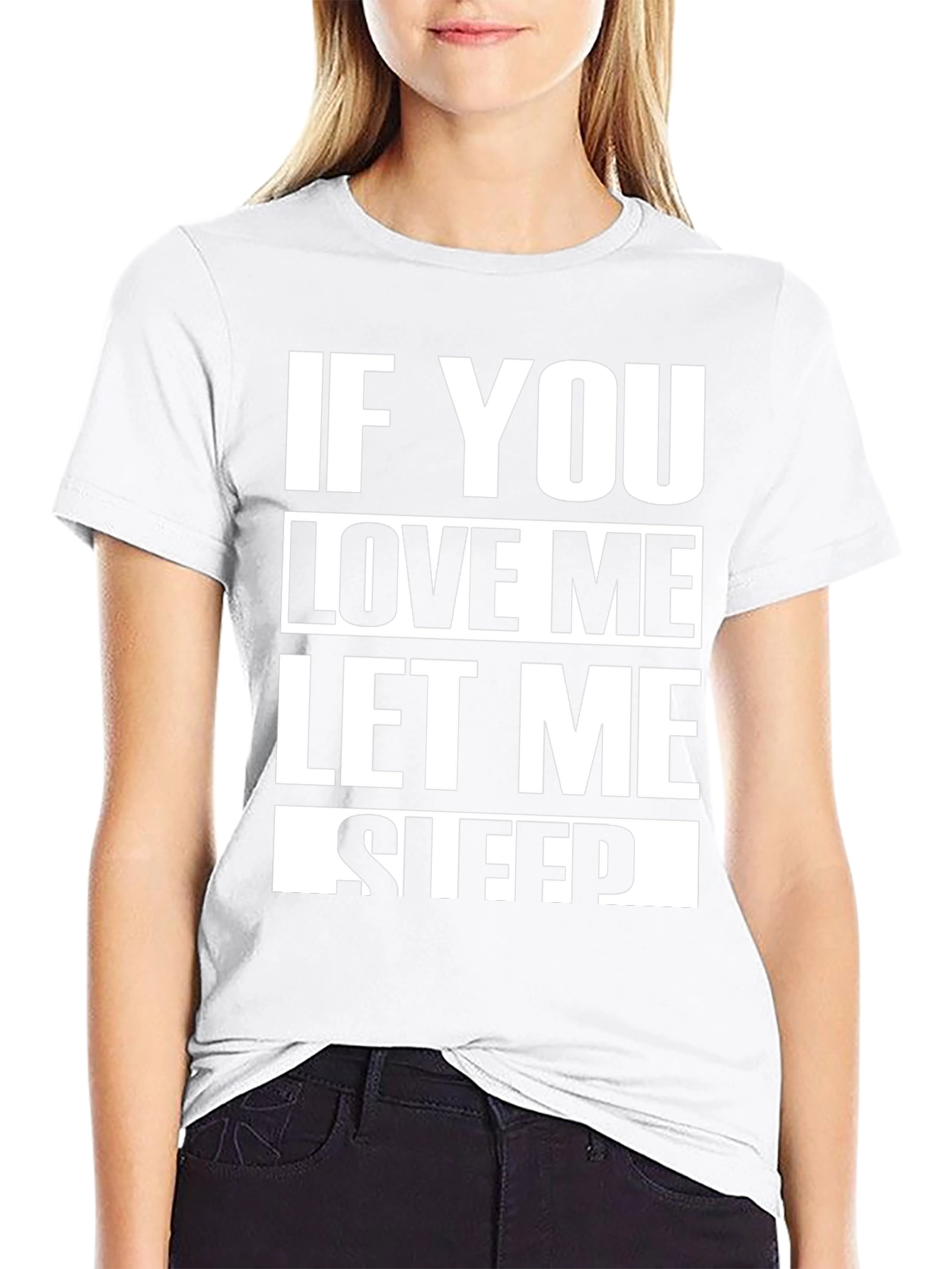 Funny Let Me Sleep Black Graphic Tee