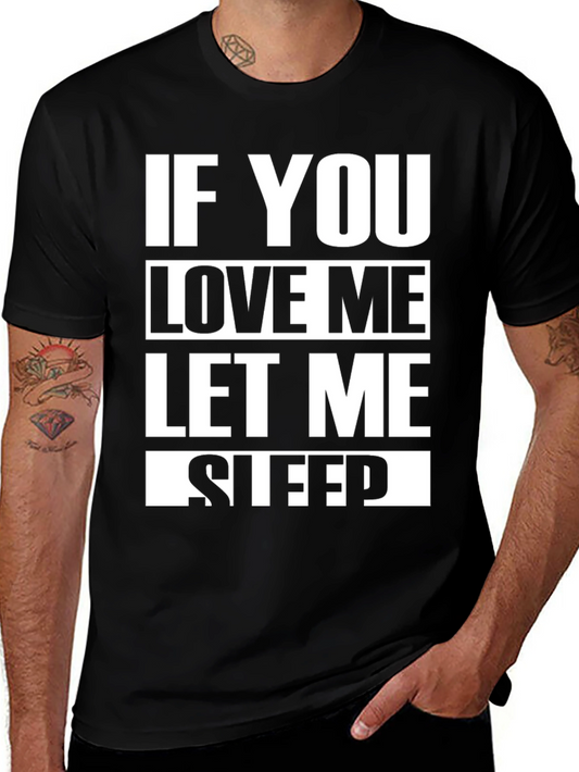 Funny Let Me Sleep Black Graphic Tee