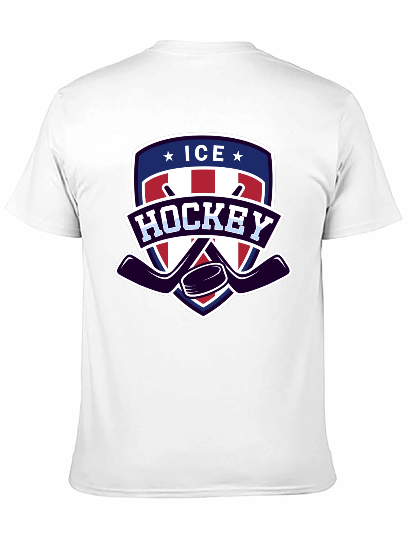 Ice Hockey Graphic Tee - Patriotic Design