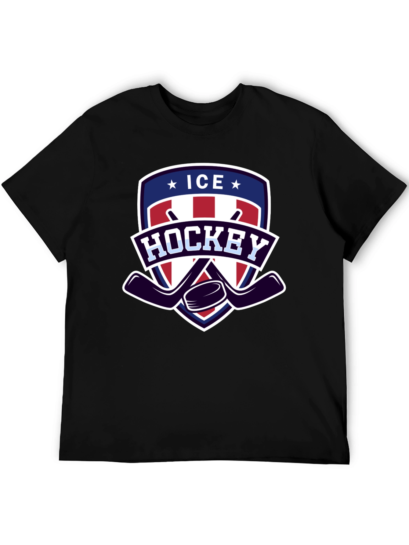 Ice Hockey Graphic Tee - Patriotic Design