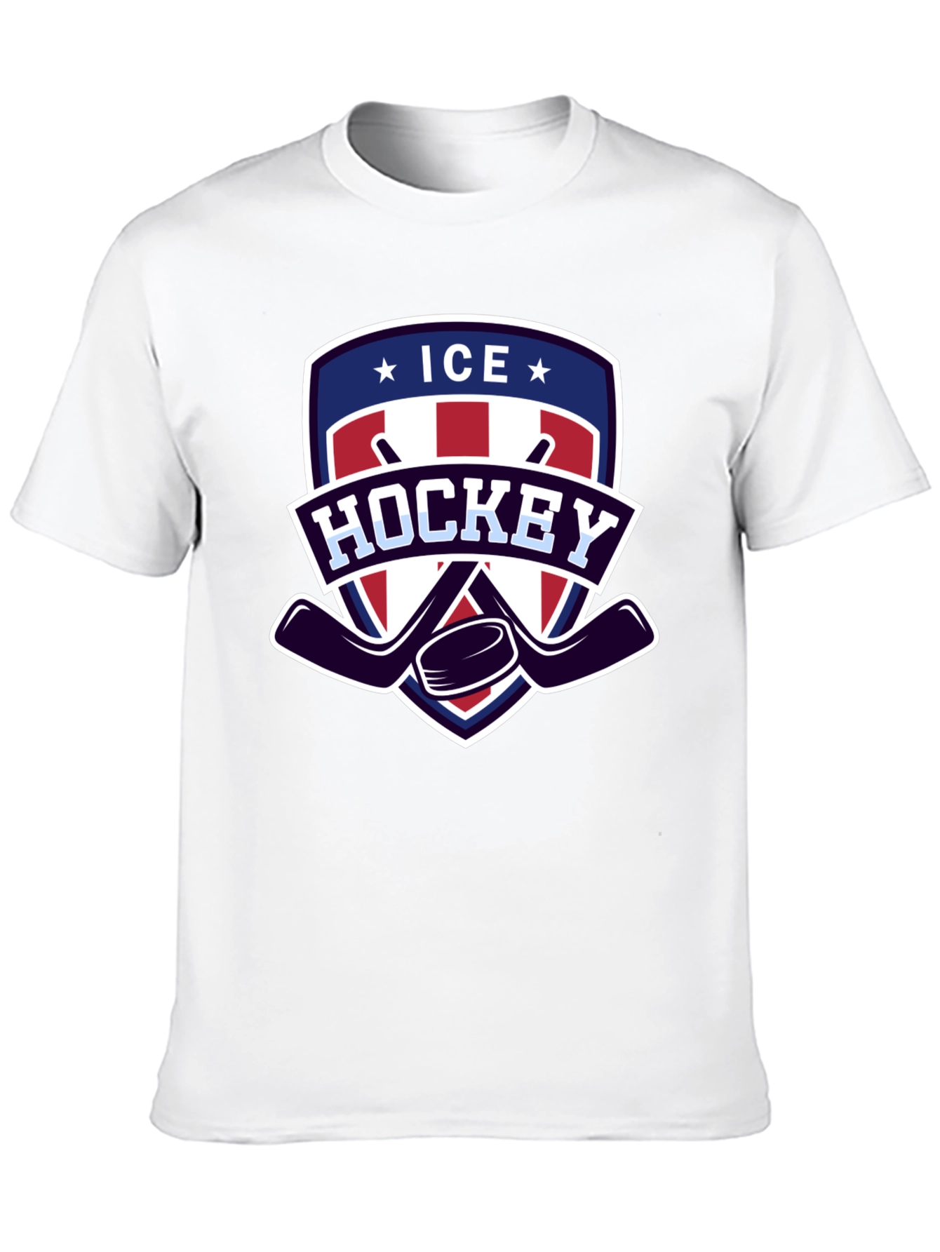 Ice Hockey Graphic Tee - Patriotic Design