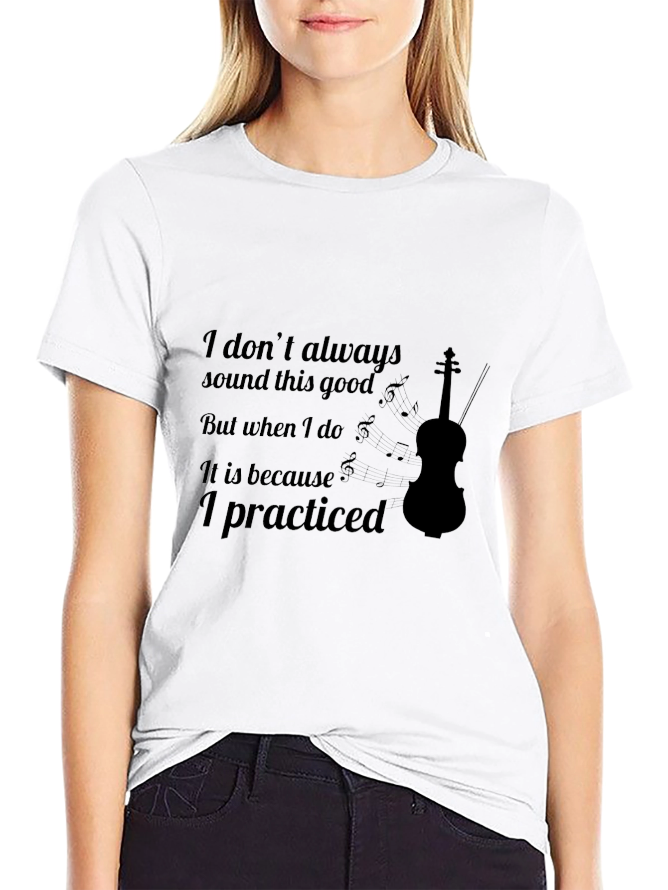 Violin Practice Black T-Shirt