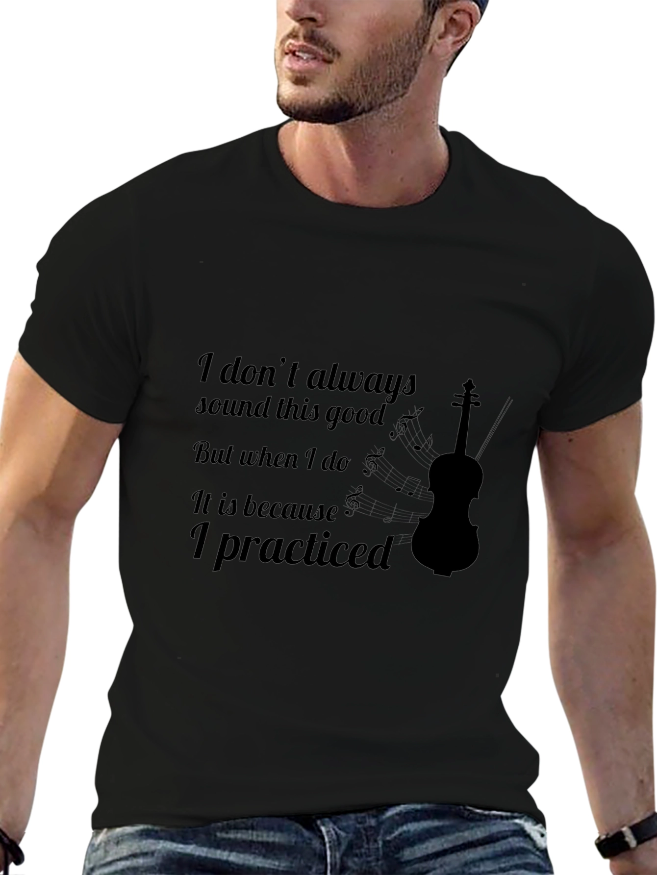 Violin Practice Black T-Shirt