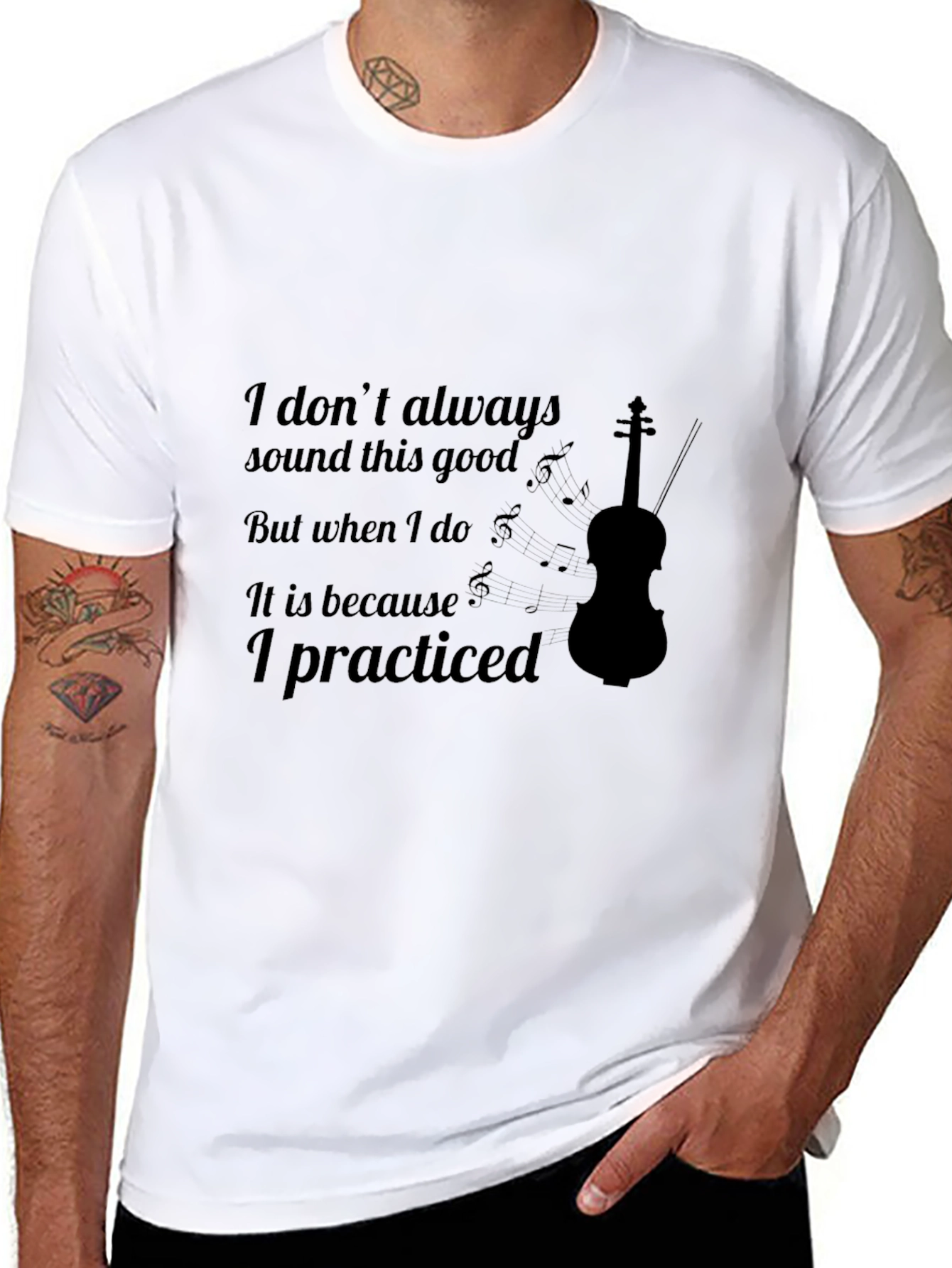 Violin Practice Black T-Shirt