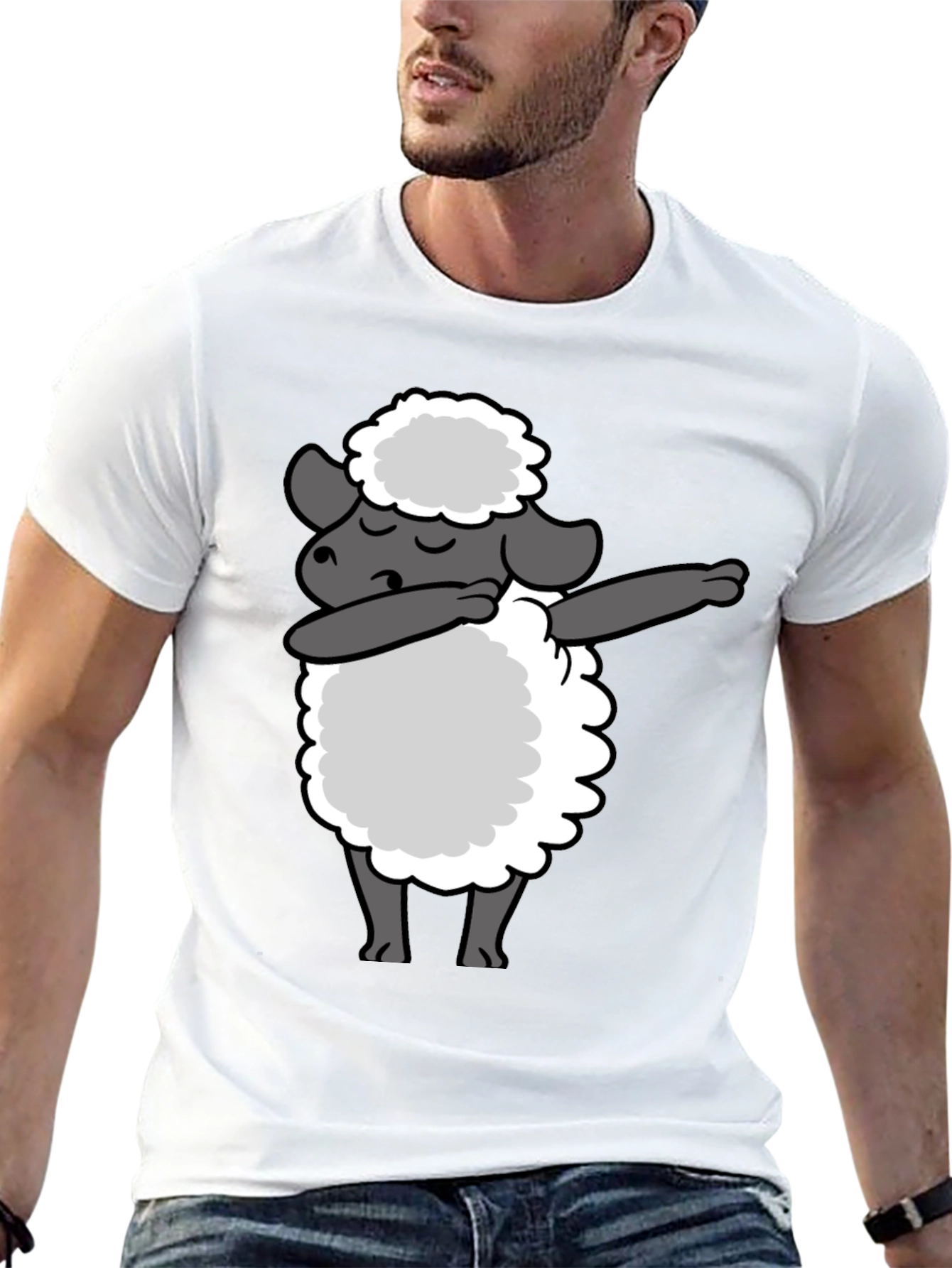 Dabbing Sheep T-Shirt - Unique Graphic Tee