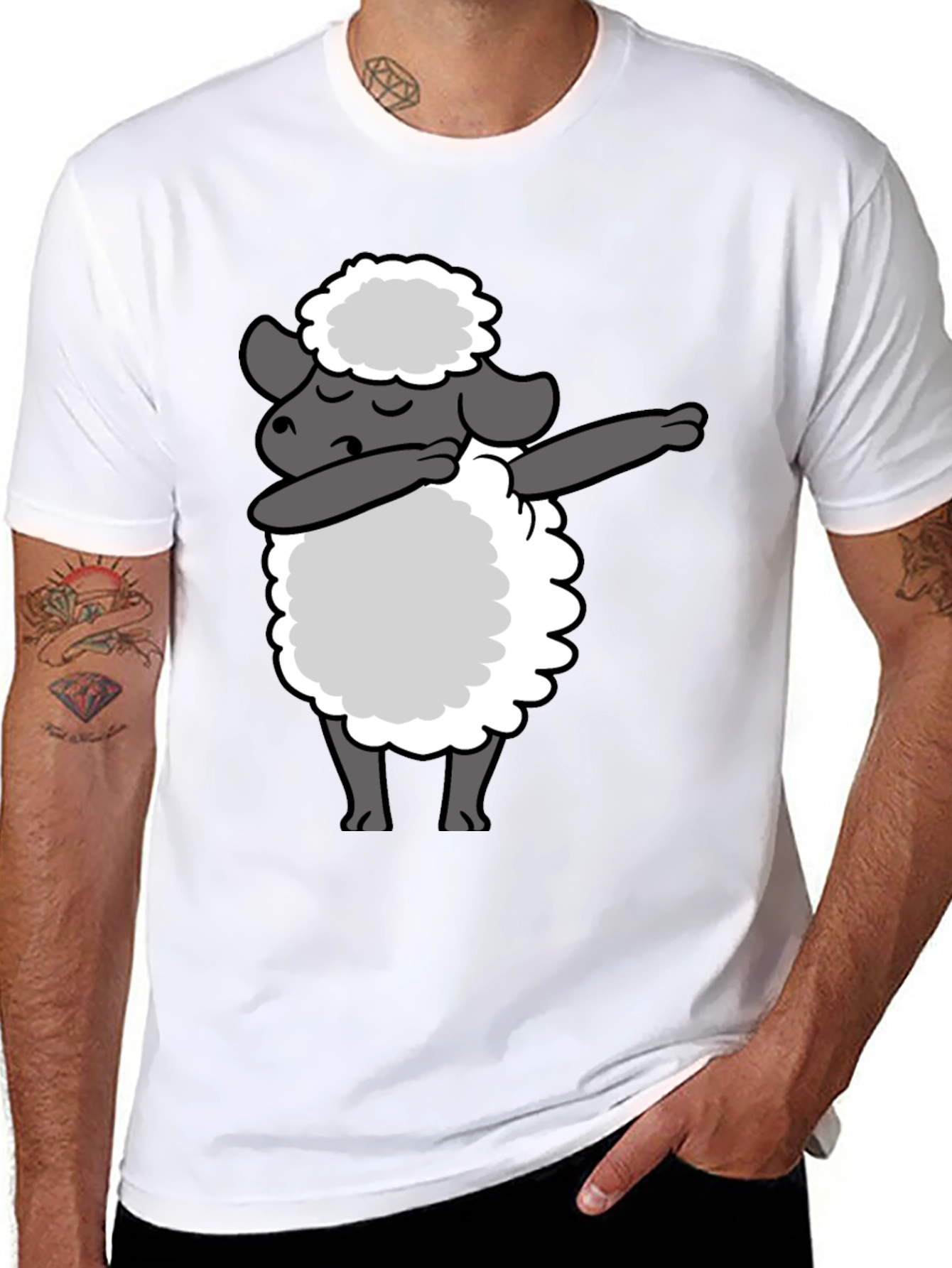 Dabbing Sheep T-Shirt - Unique Graphic Tee
