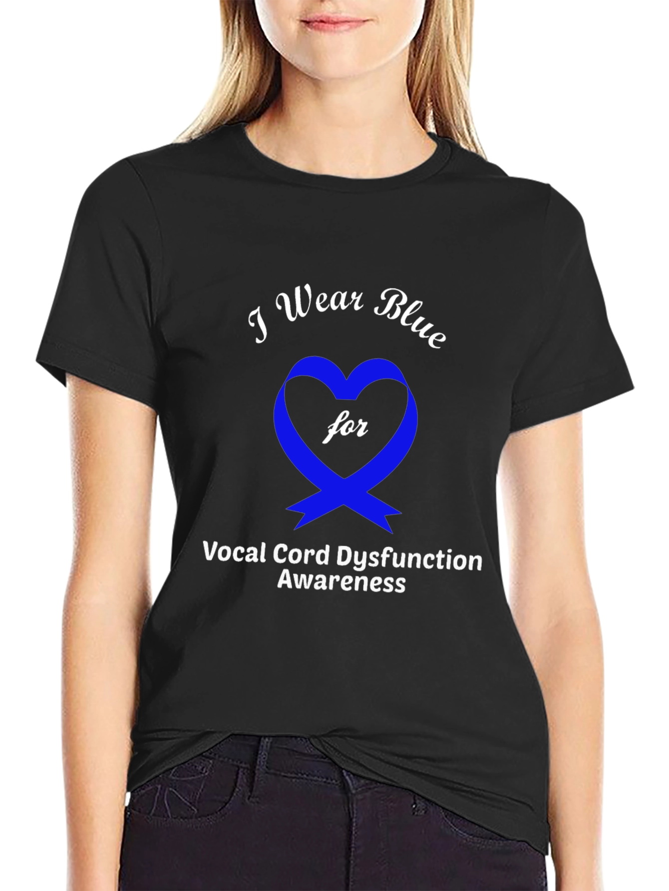 Blue Awareness Ribbon Graphic Tee