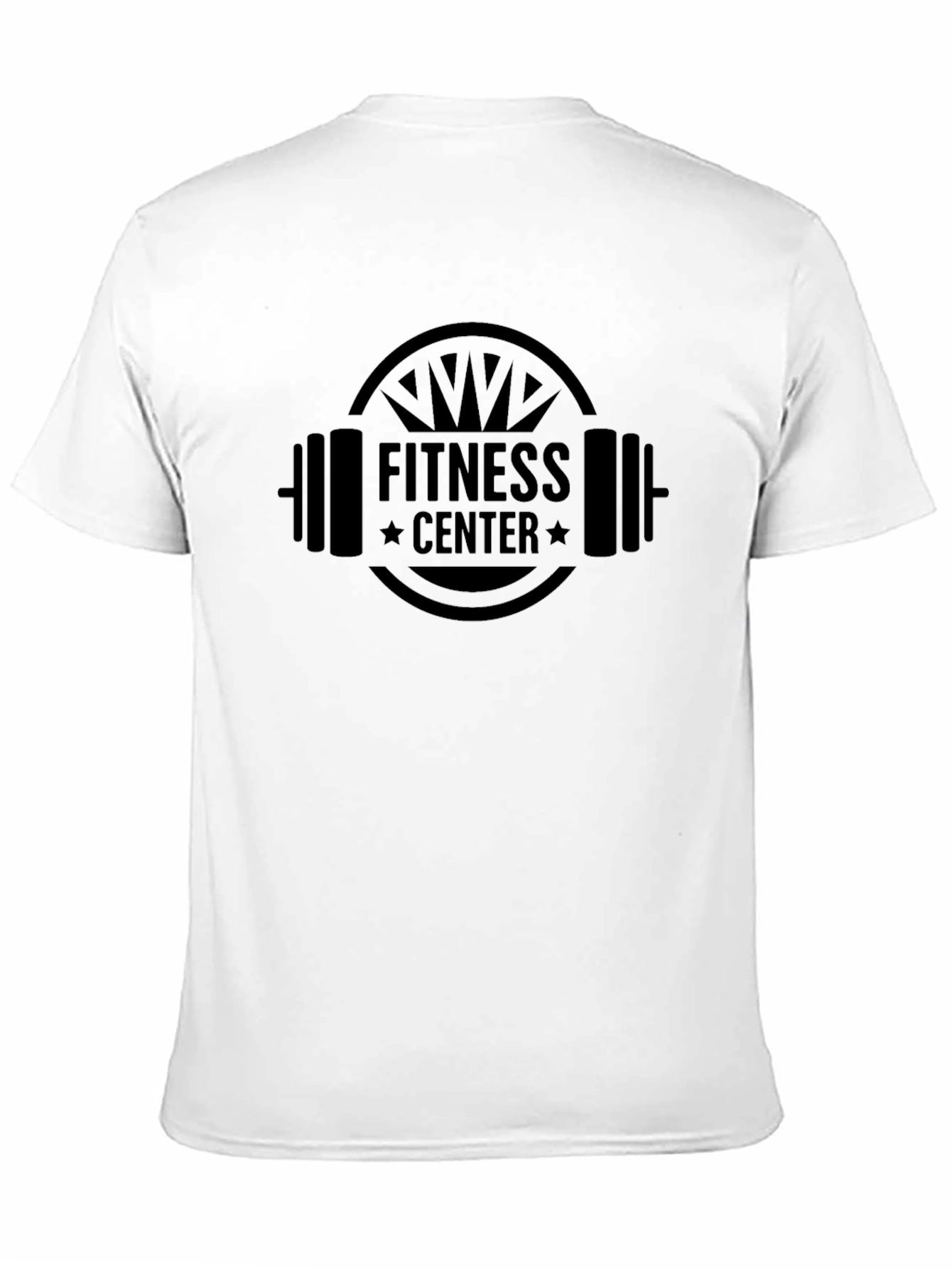 Fitness Center Black Graphic T-Shirt for Men