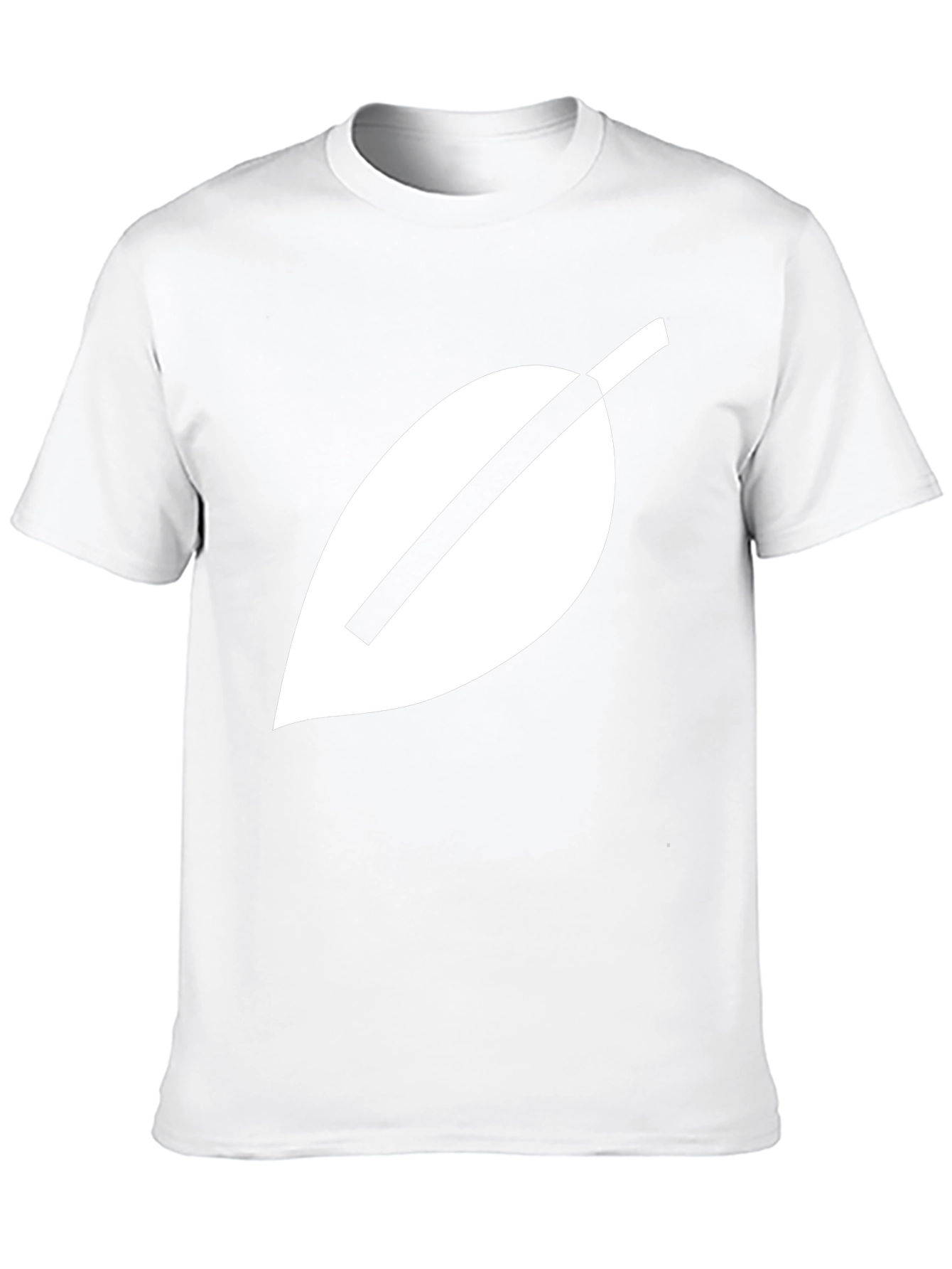 Modern Leaf Graphic Tee - Black Cotton Blend Shirt