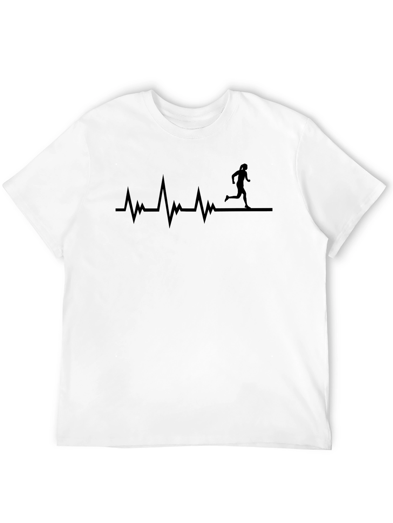 Runners Heartbeat Black T-Shirt