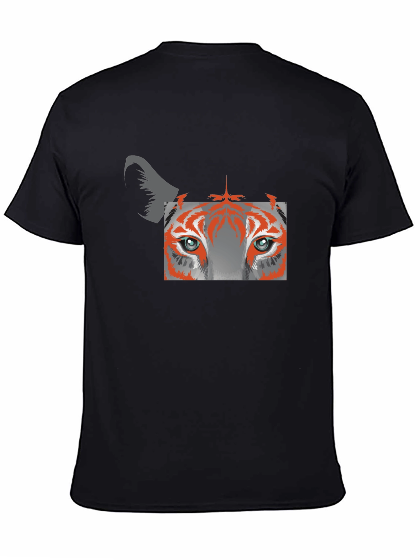 Tiger Eye Graphic Tee - Black Cotton Blend