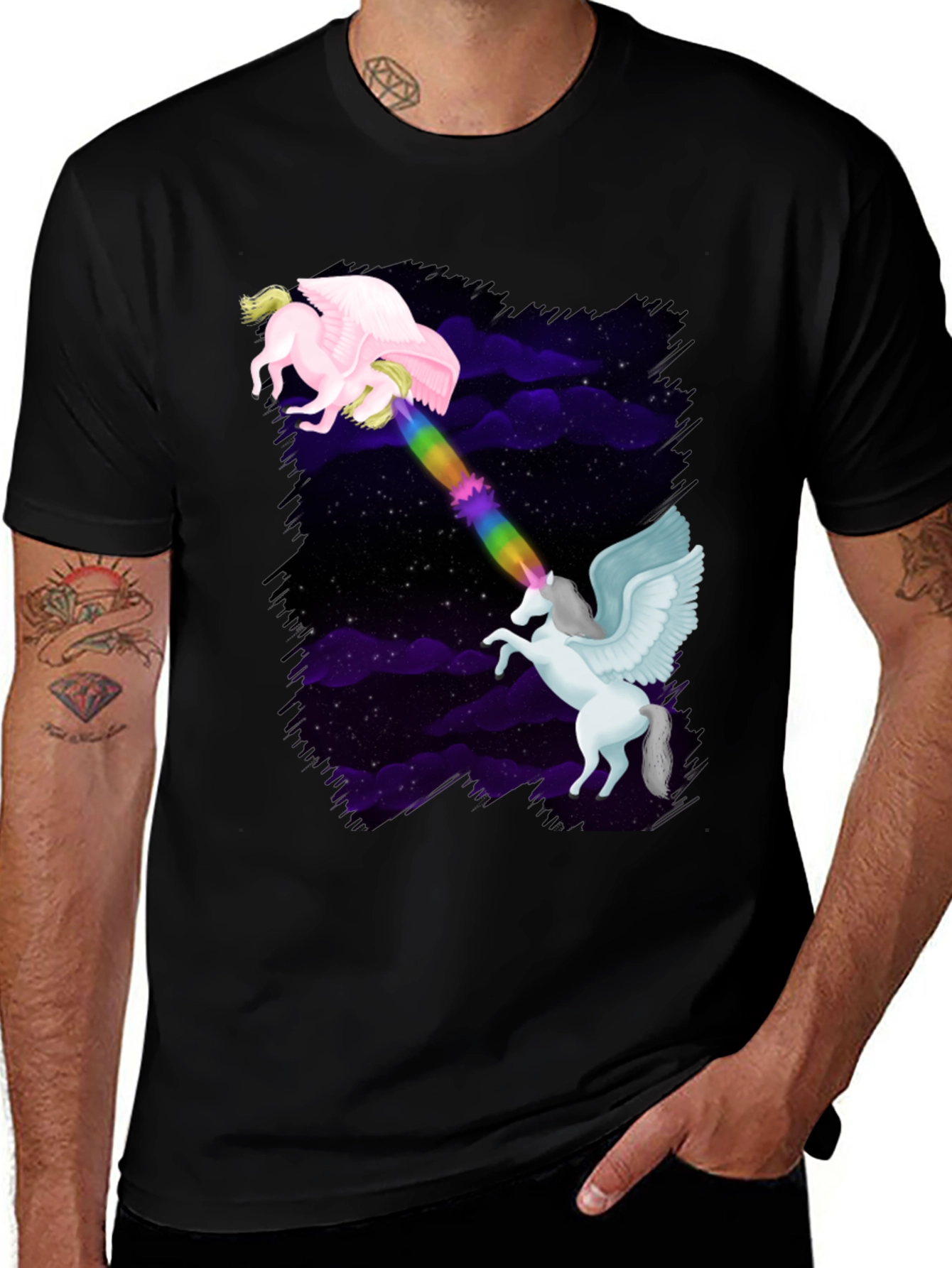 Unicorn Rainbow Beam Graphic Tee