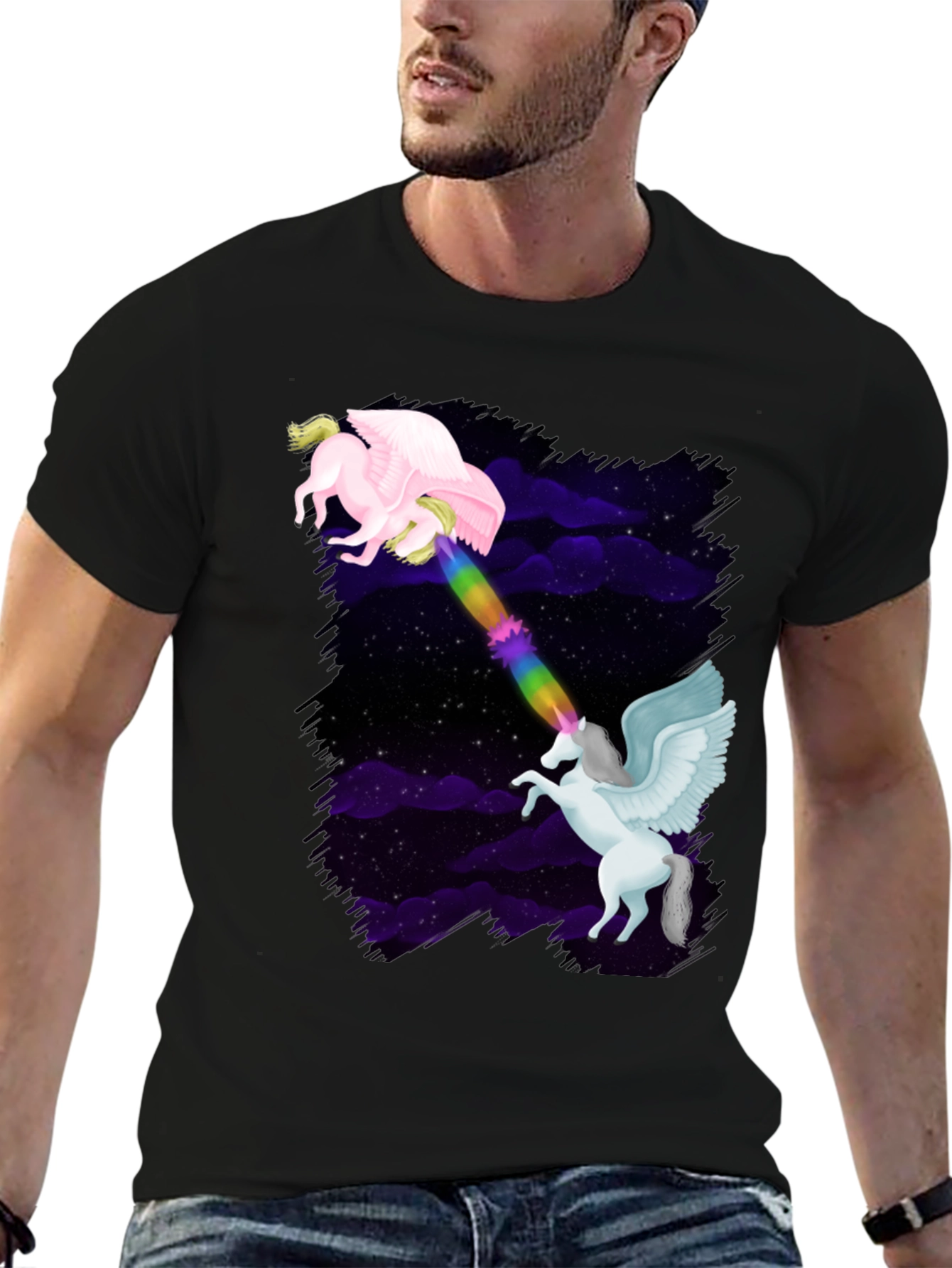 Unicorn Rainbow Beam Graphic Tee