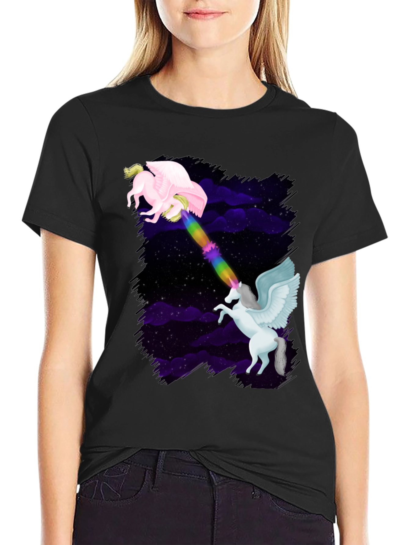 Unicorn Rainbow Beam Graphic Tee