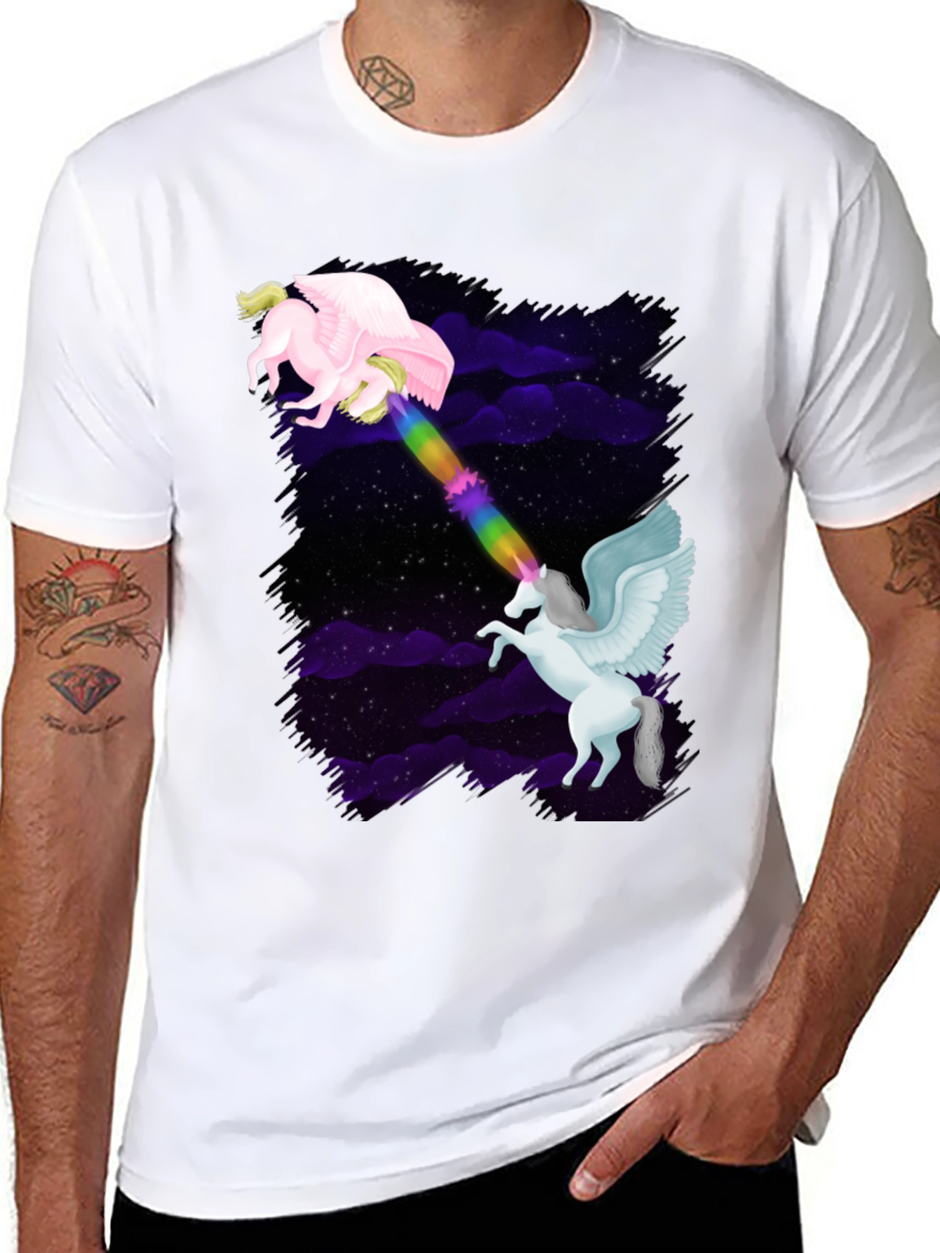 Unicorn Rainbow Beam Graphic Tee