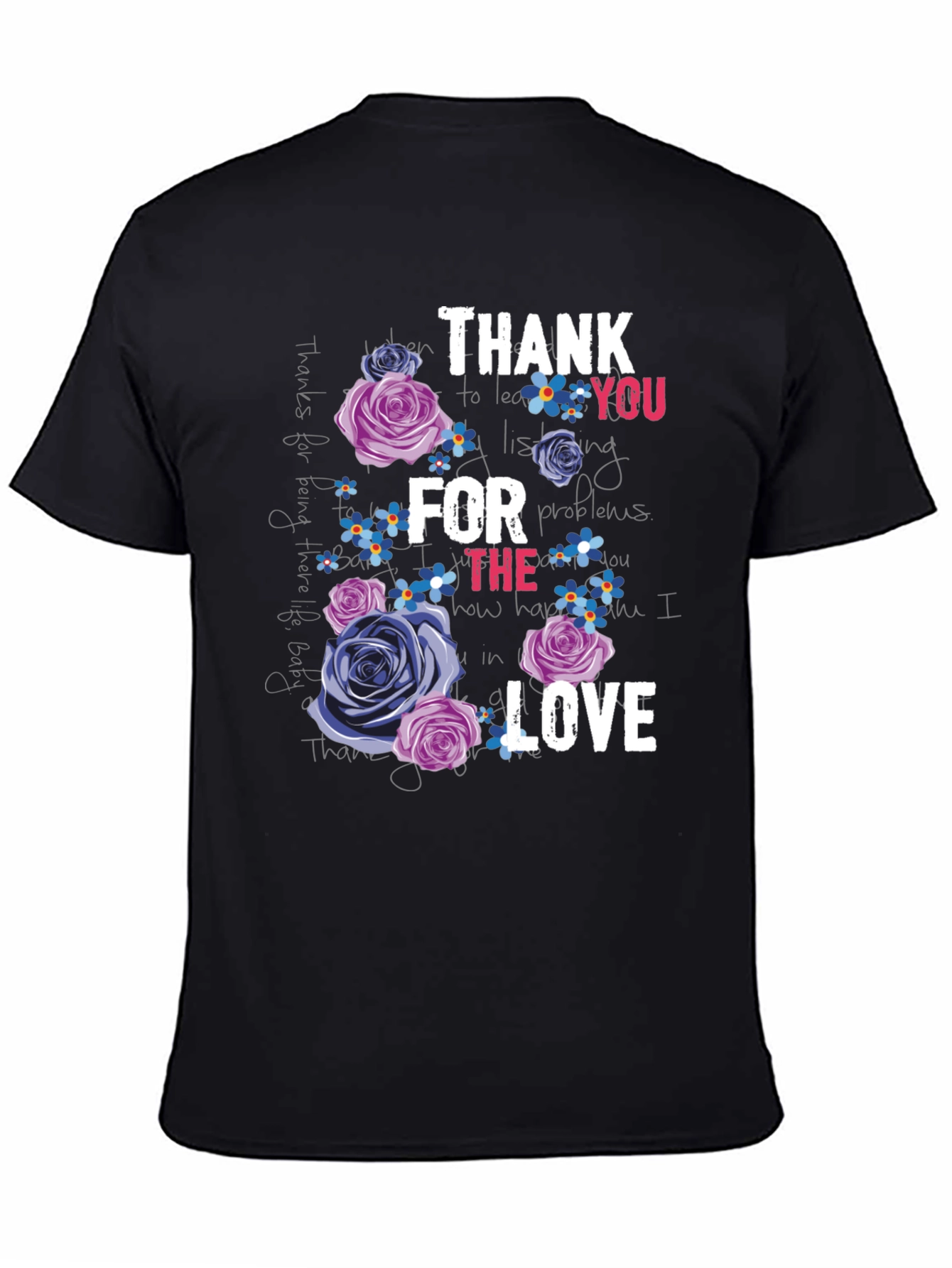 Floral Thank You Graphic T-Shirt