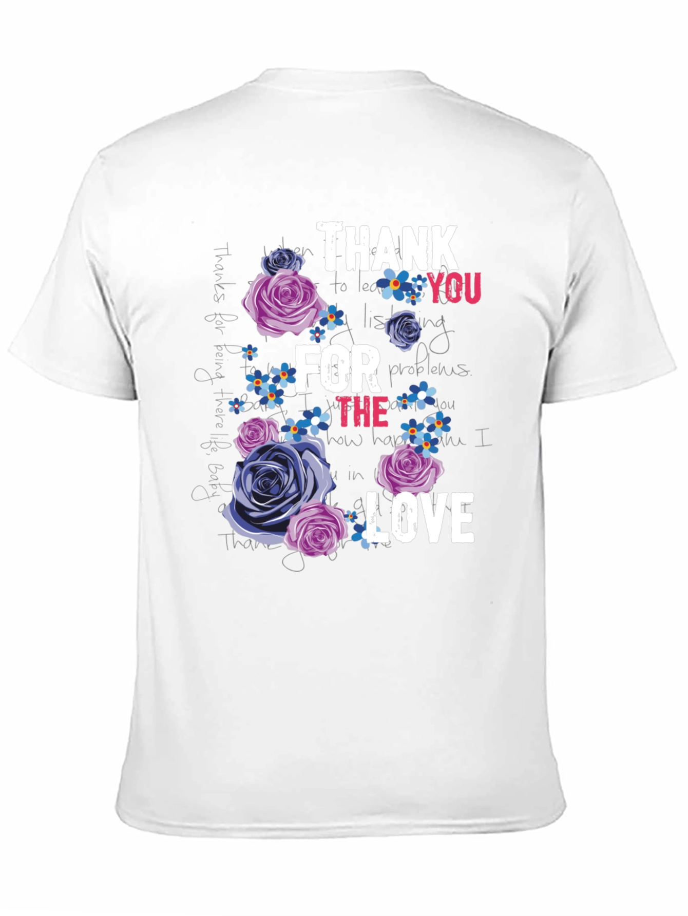 Floral Thank You Graphic T-Shirt