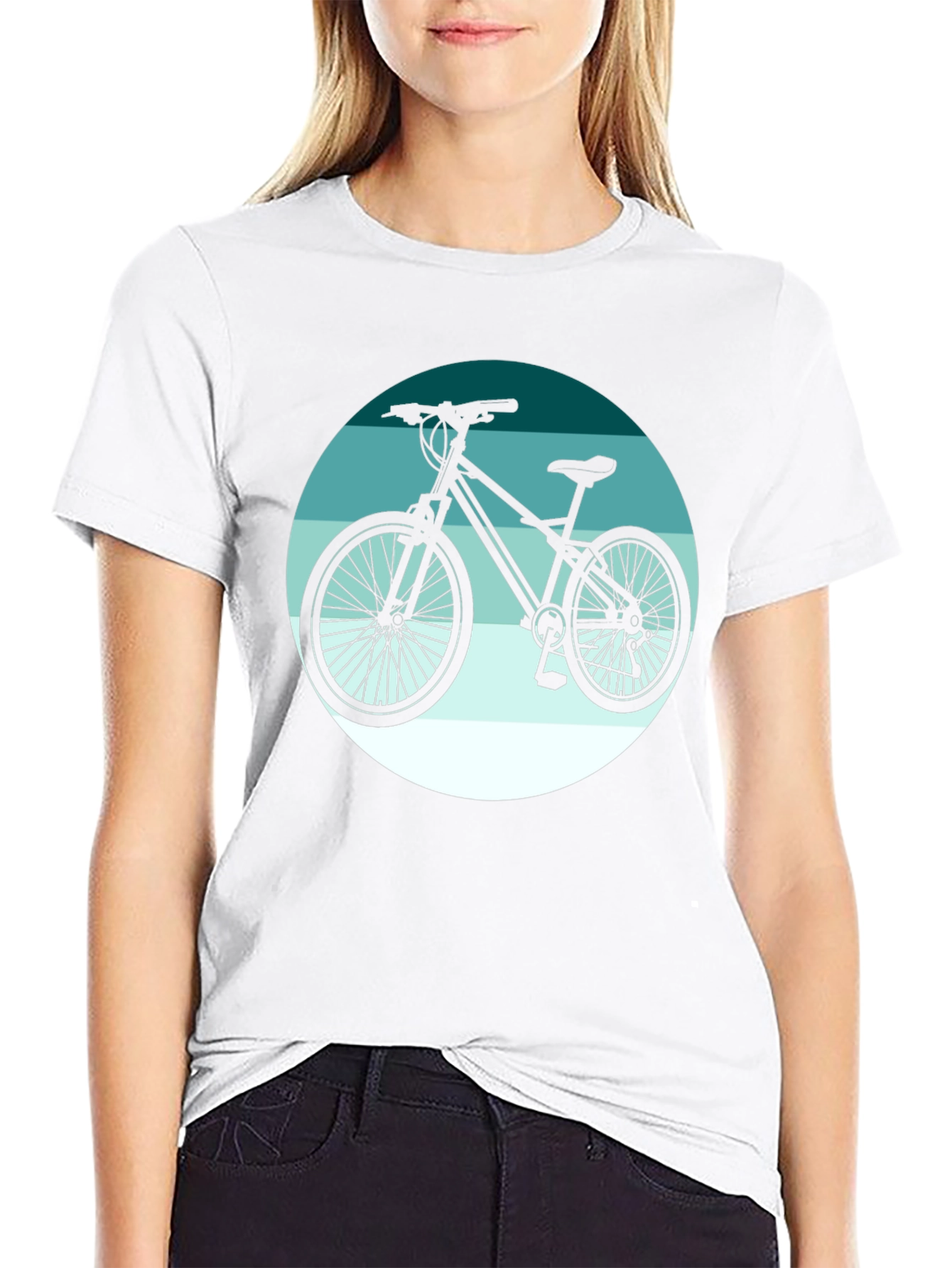 Mountain Bike Graphic Tee - Black Cotton T-Shirt