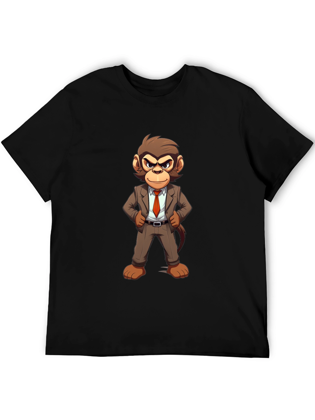 Monkey Business T-Shirt - Cartoon Ape in Suit