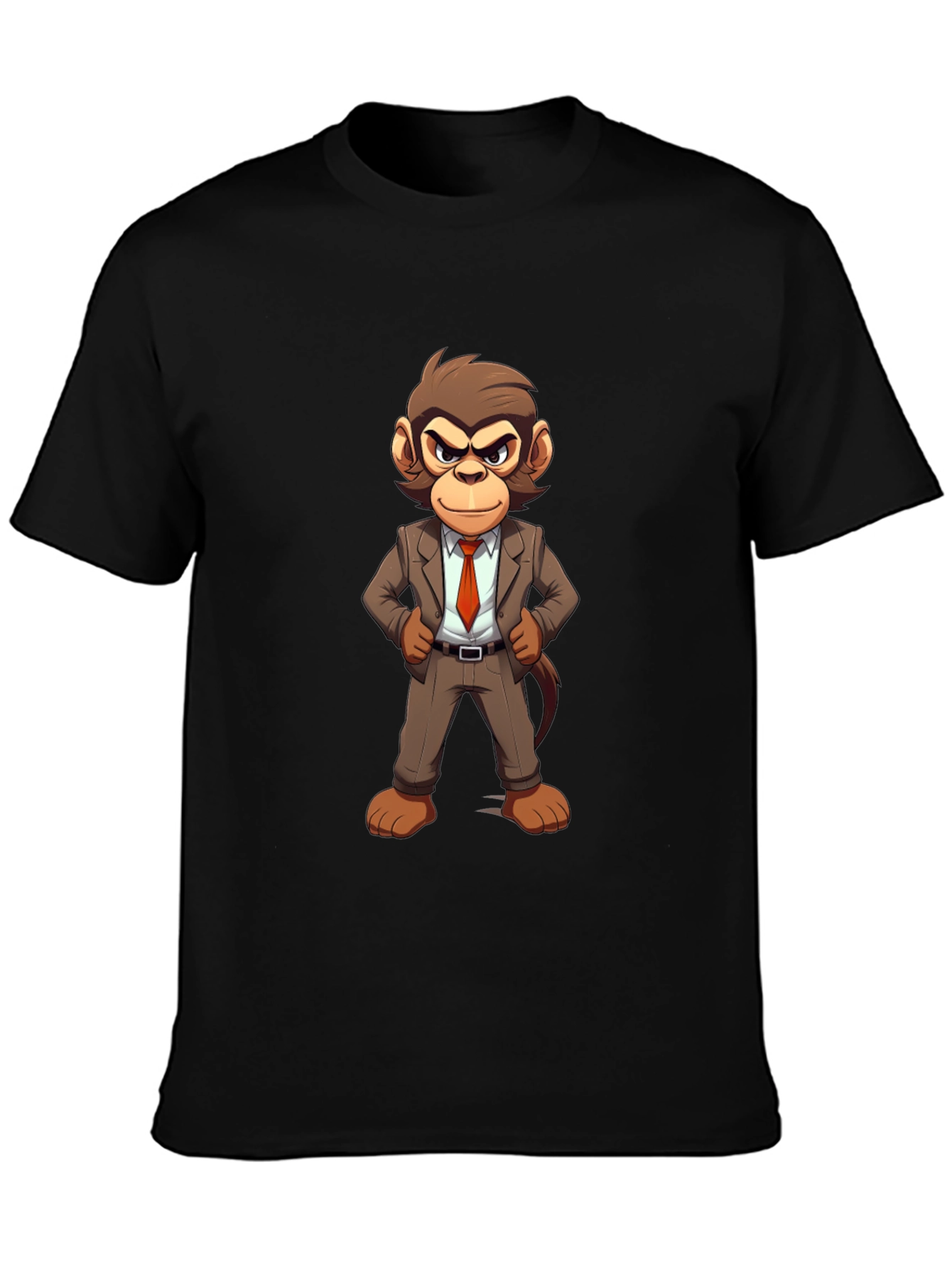 Monkey Business T-Shirt - Cartoon Ape in Suit