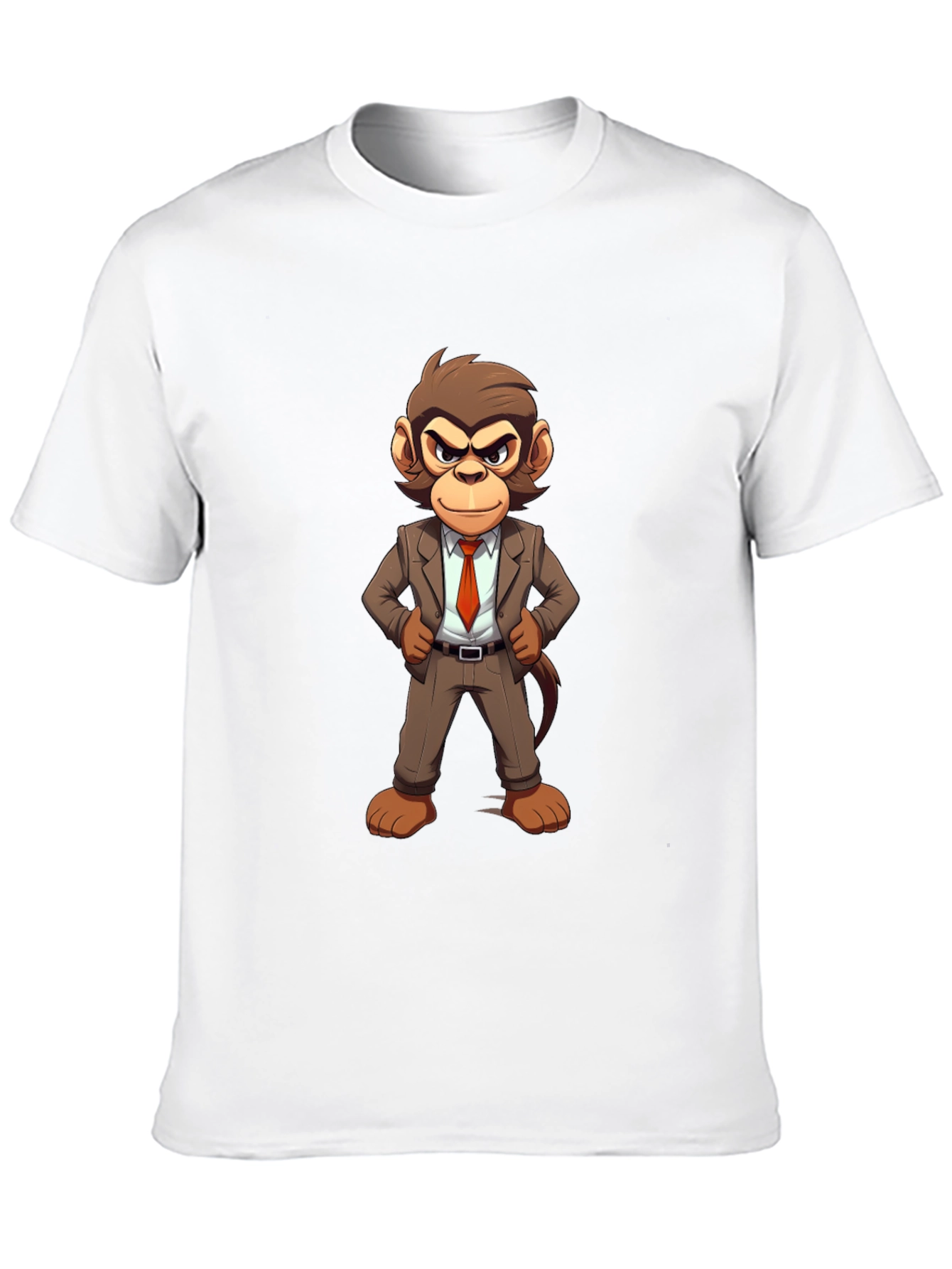Monkey Business T-Shirt - Cartoon Ape in Suit
