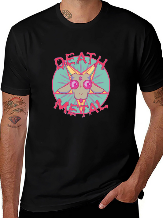 Death Metal Goat T-Shirt - Black Graphic Tee