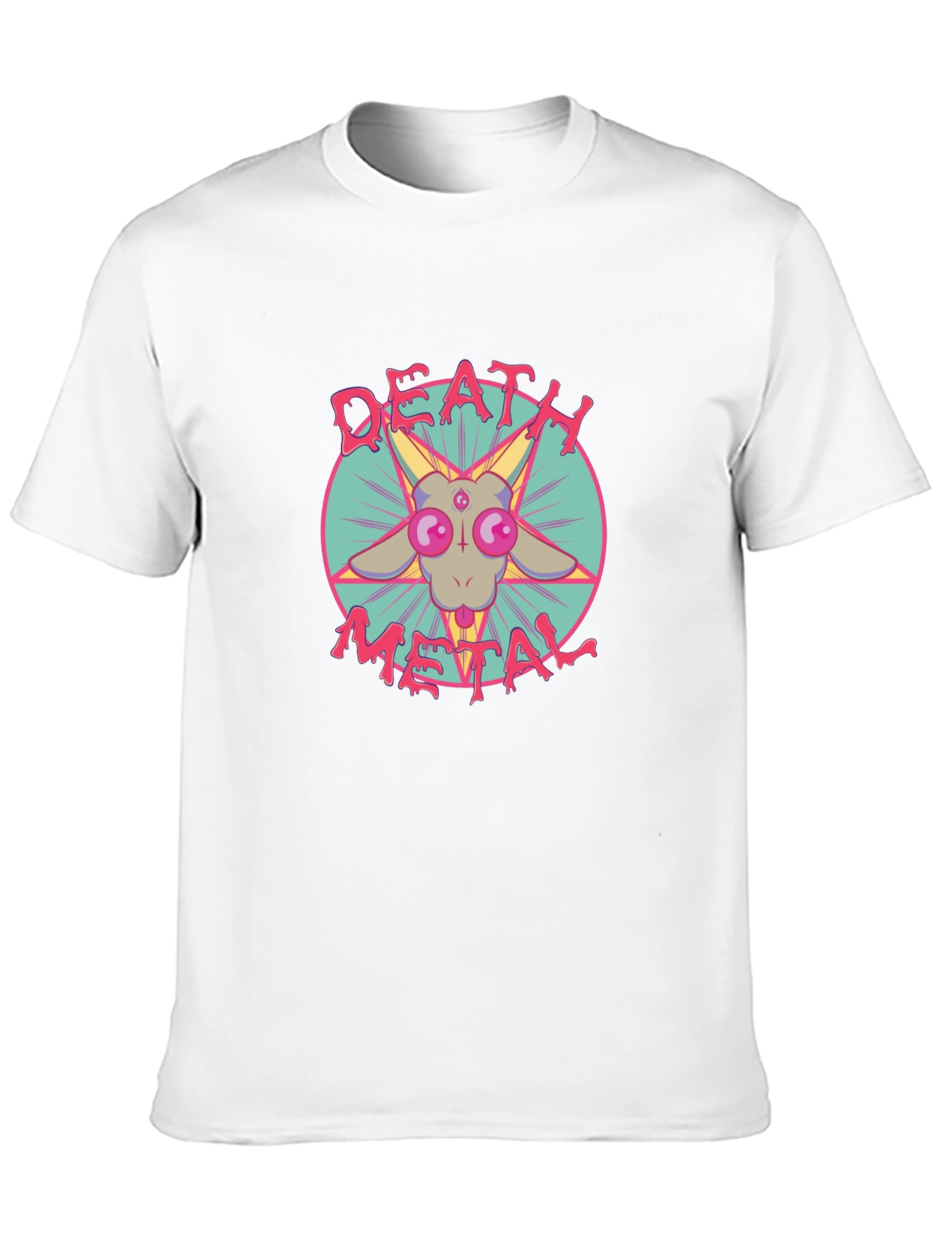 Death Metal Goat T-Shirt - Black Graphic Tee