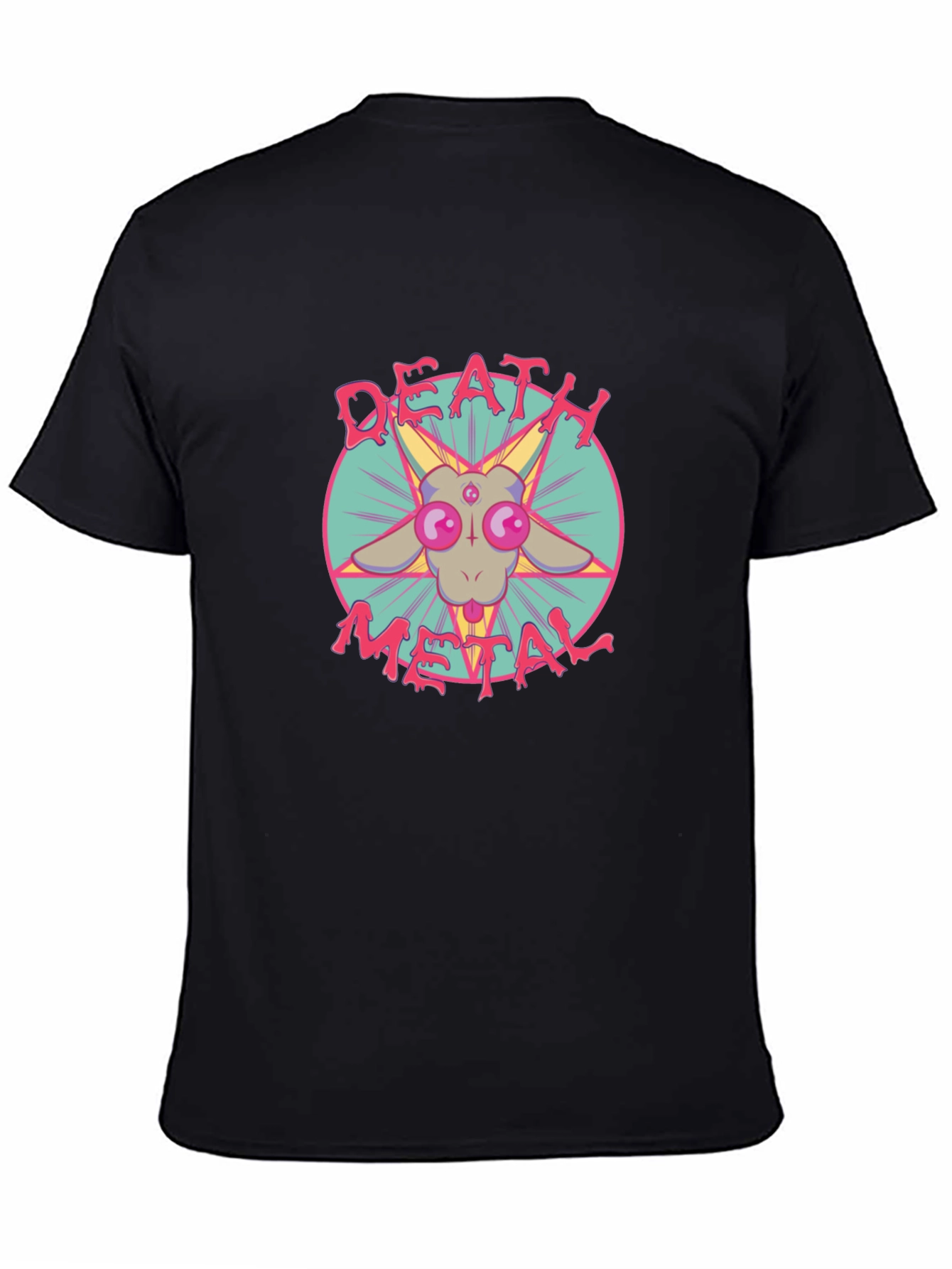 Death Metal Goat T-Shirt - Black Graphic Tee