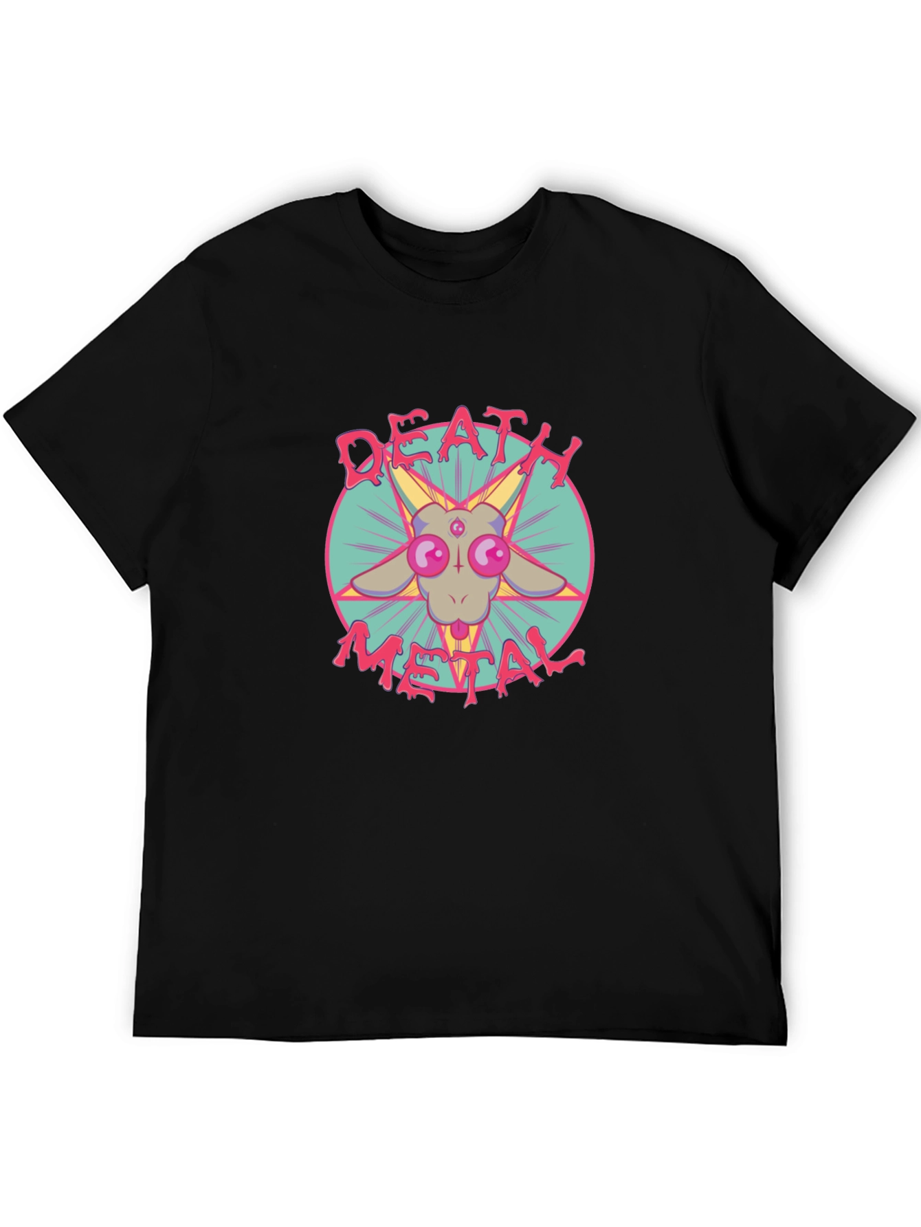 Death Metal Goat T-Shirt - Black Graphic Tee