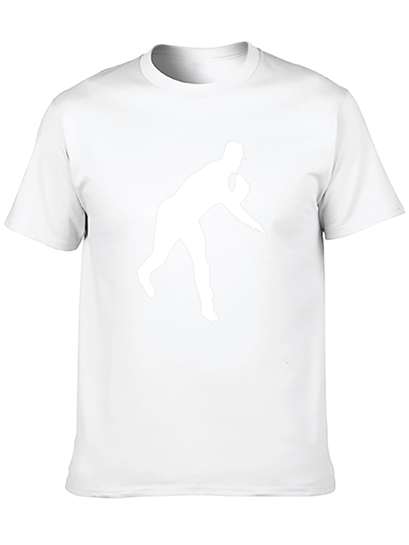 Baseball Pitcher Graphic Tee - Black Cotton Shirt
