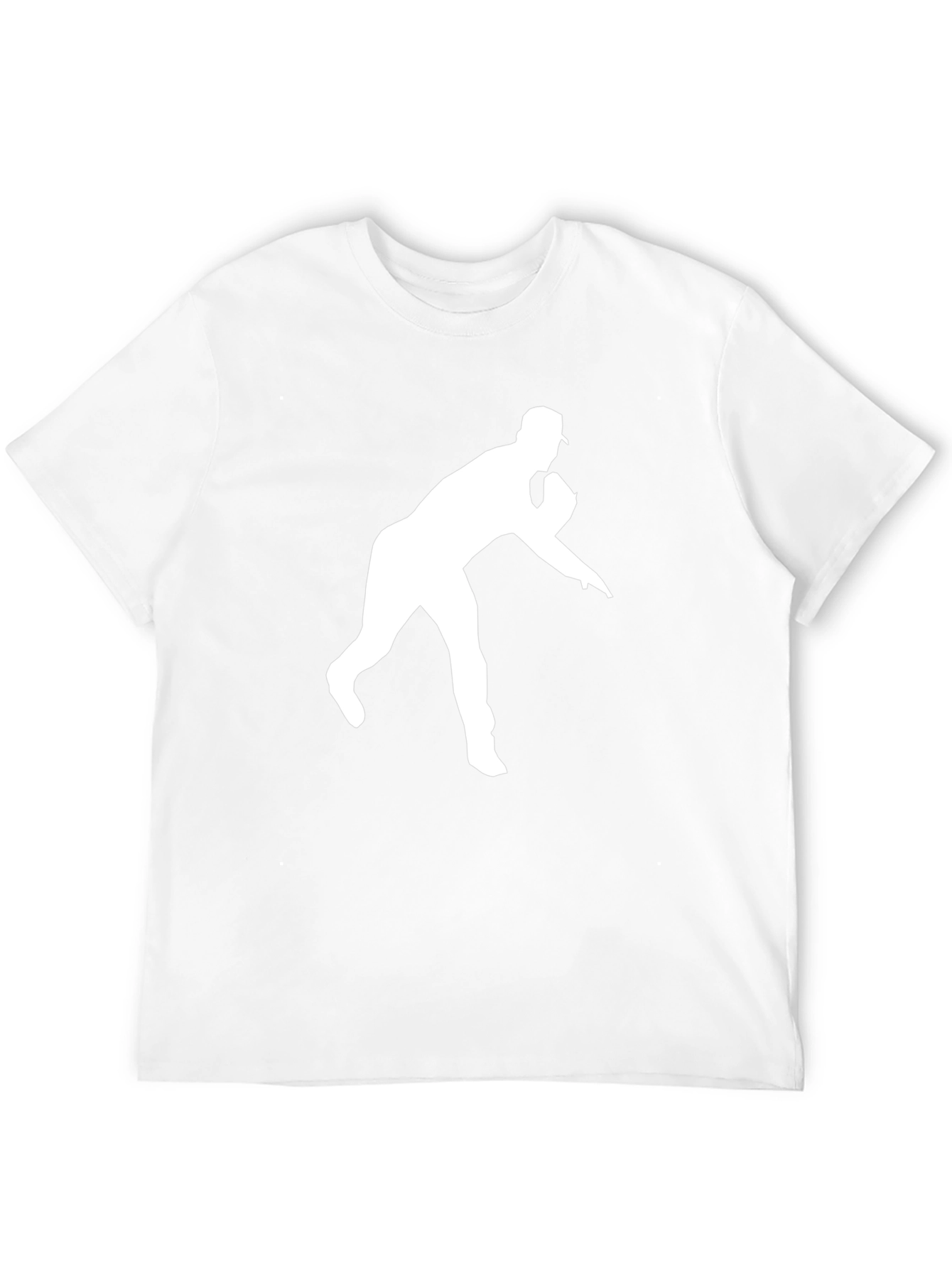 Baseball Pitcher Graphic Tee - Black Cotton Shirt