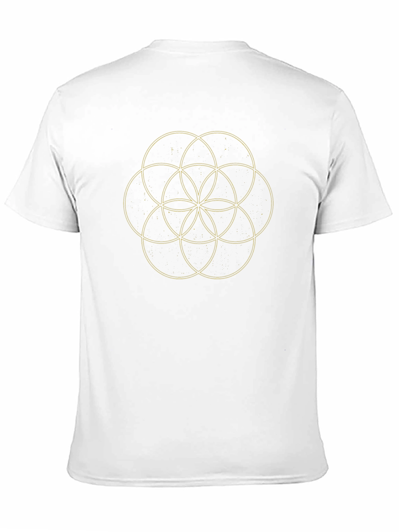 Geometric Pattern Tee - Black Cotton Blend