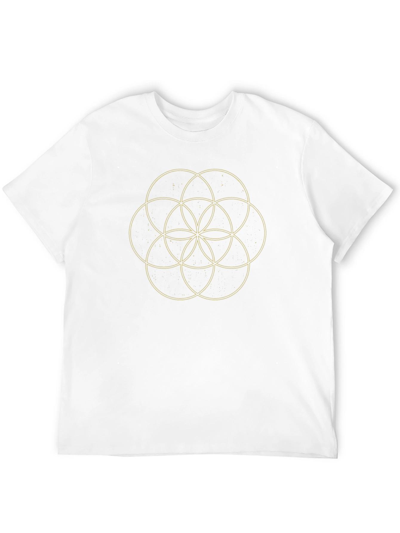 Geometric Pattern Tee - Black Cotton Blend