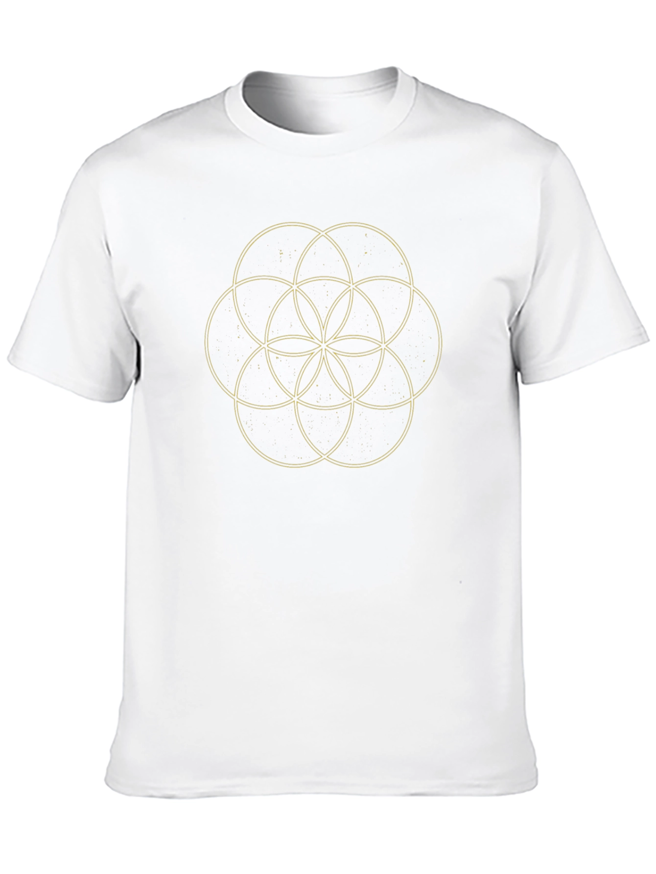 Geometric Pattern Tee - Black Cotton Blend