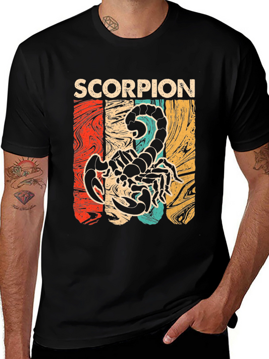 Retro Scorpion Graphic Tee - Zodiac Sign T-Shirt