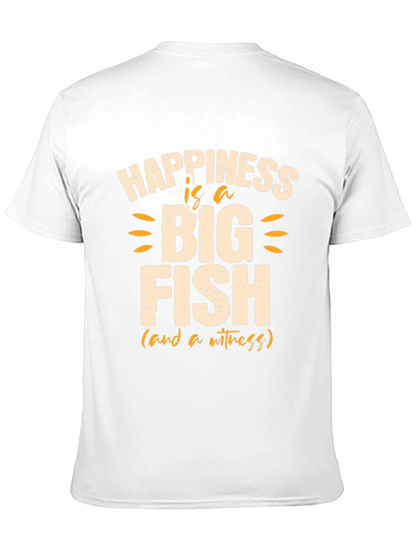 Happiness Is a Big Fish Mens Black T-Shirt