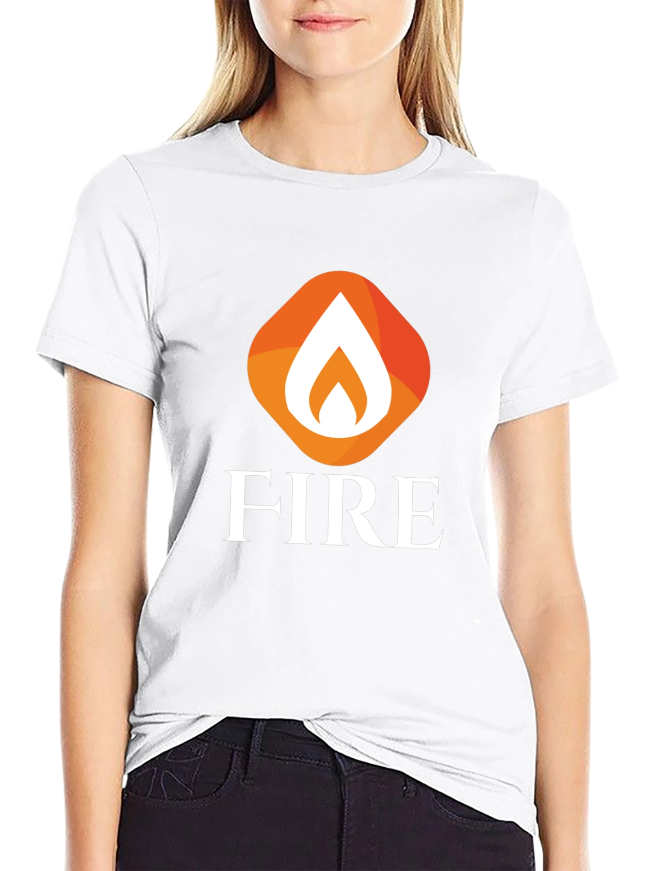 Bold Black FIRE Graphic Tee