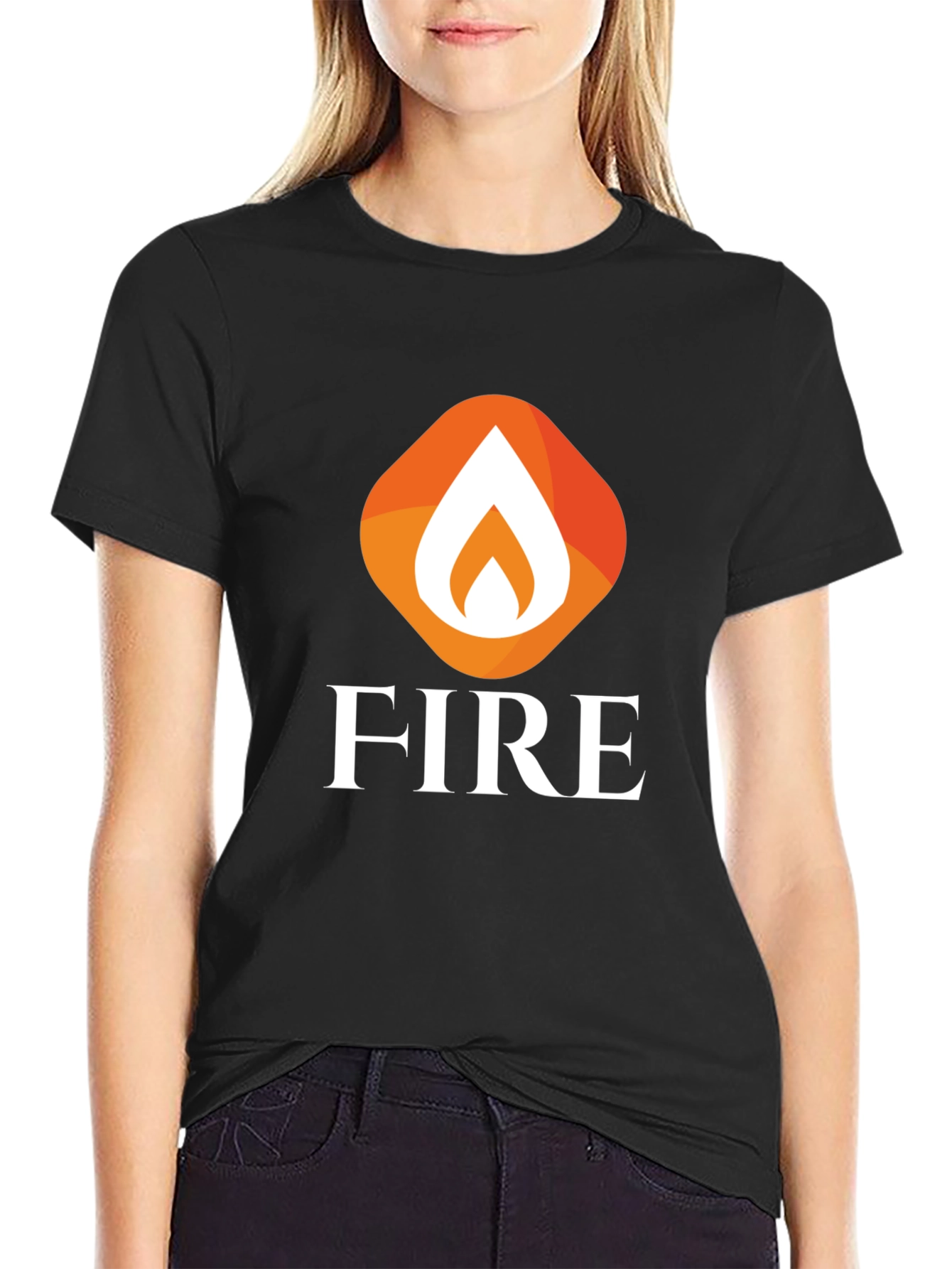 Bold Black FIRE Graphic Tee