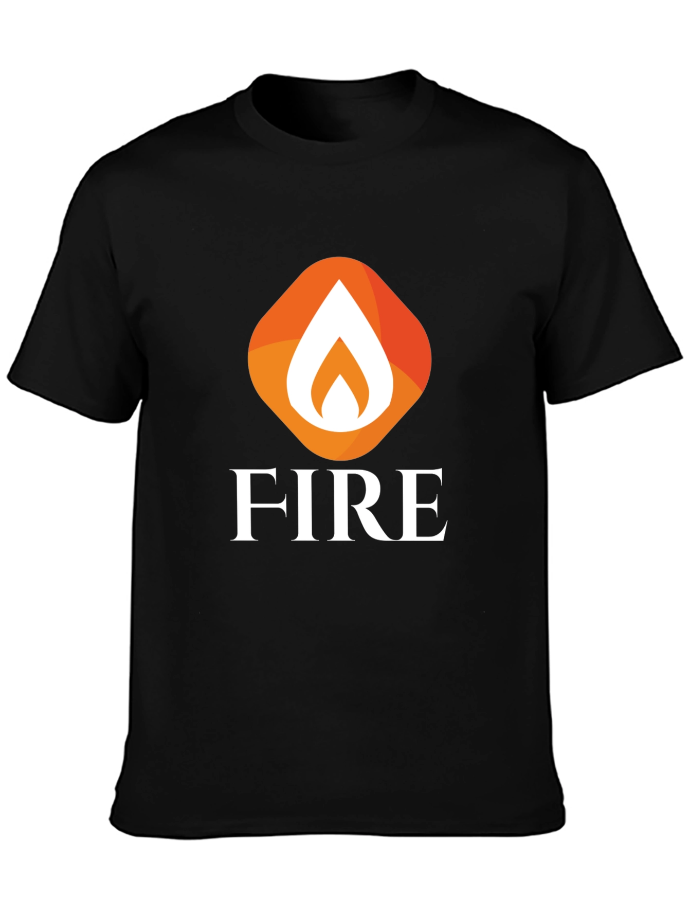 Bold Black FIRE Graphic Tee