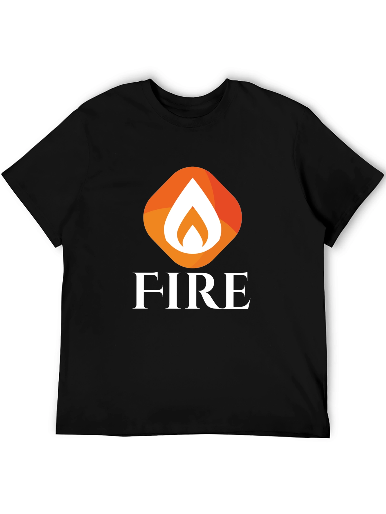 Bold Black FIRE Graphic Tee