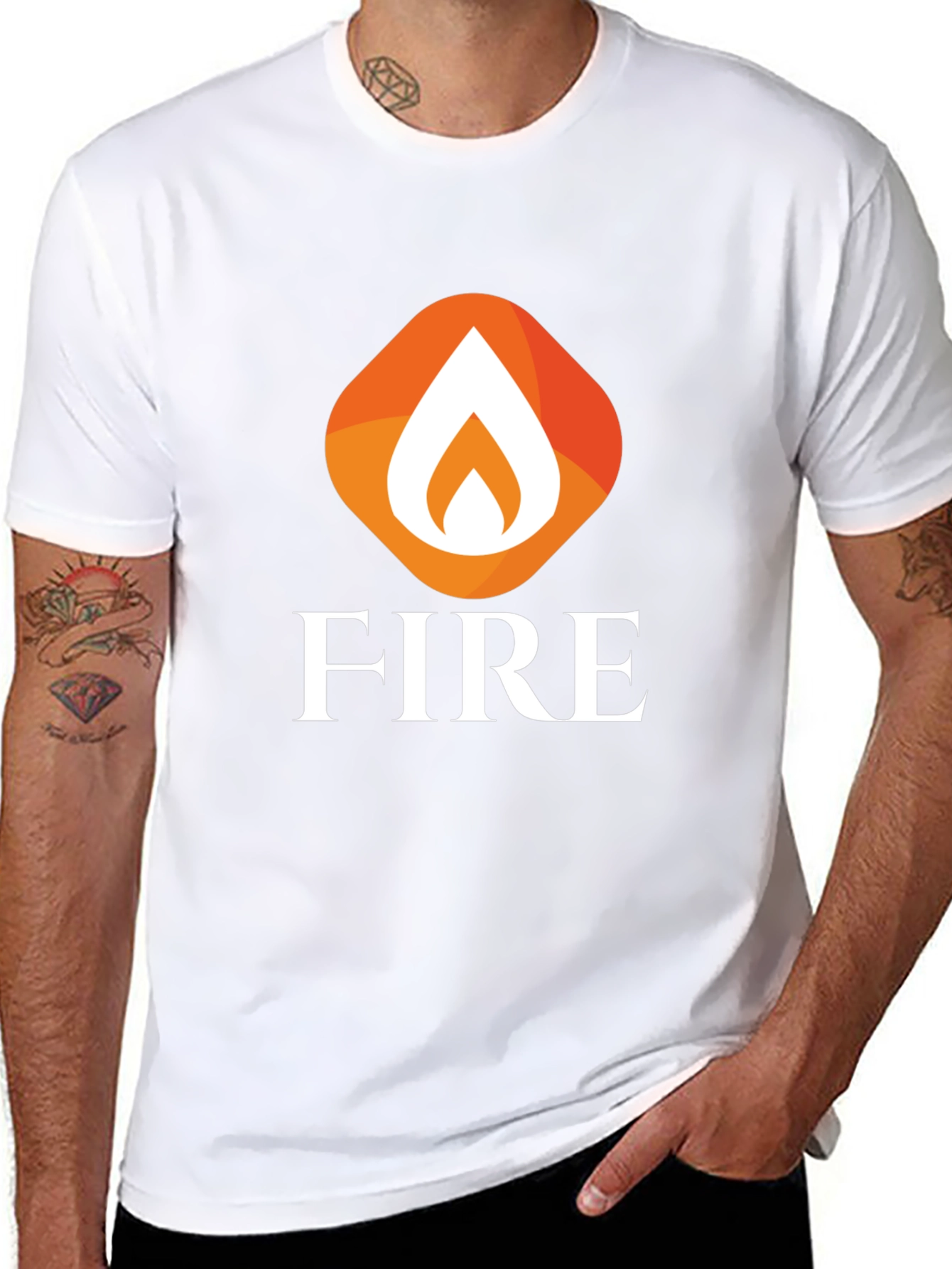 Bold Black FIRE Graphic Tee