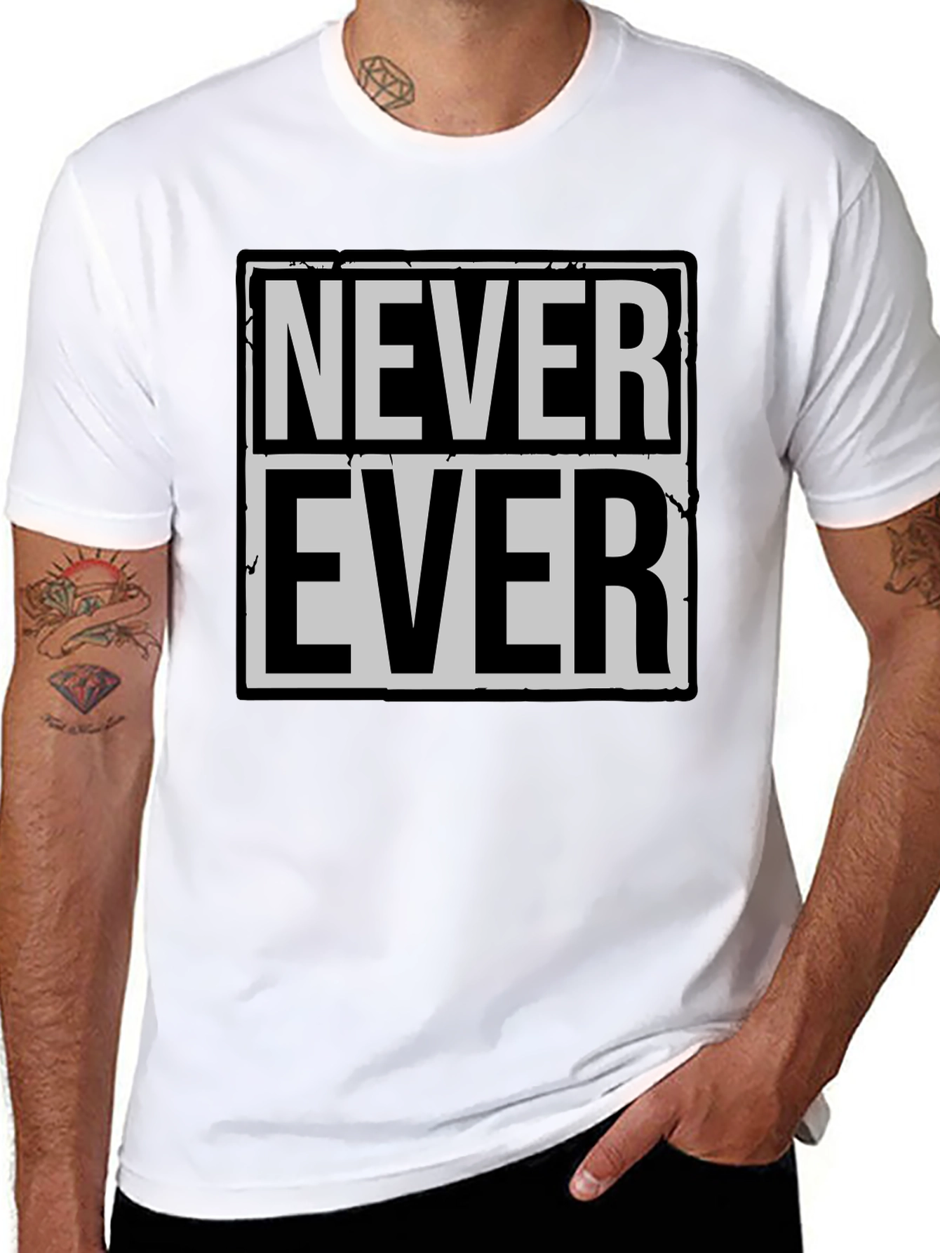 Never Ever Graphic Tee - Classic Black