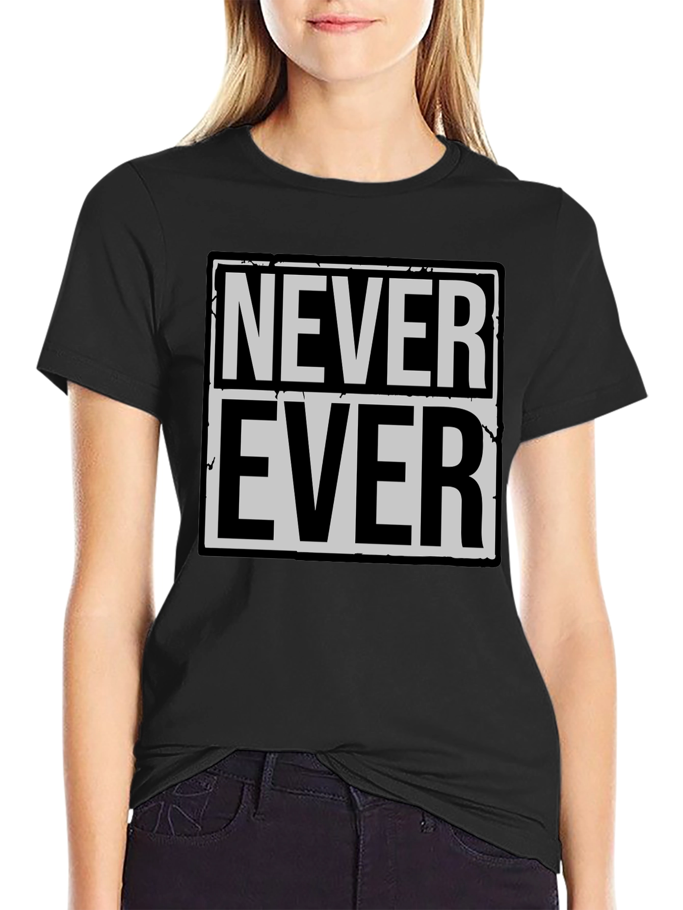 Never Ever Graphic Tee - Classic Black