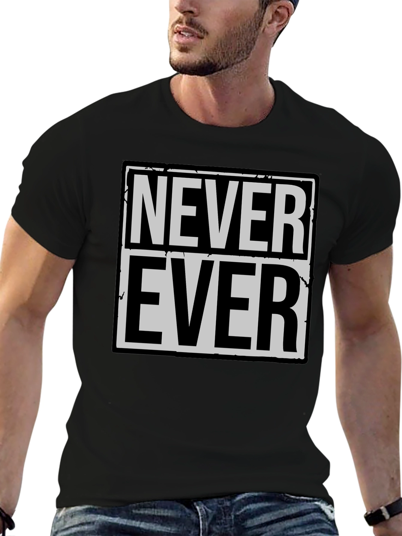 Never Ever Graphic Tee - Classic Black
