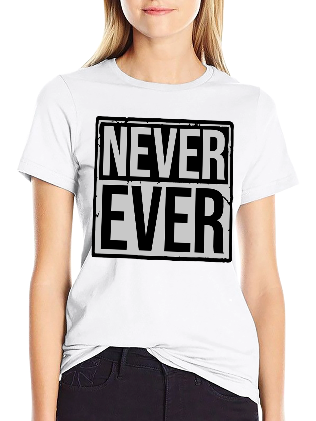 Never Ever Graphic Tee - Classic Black