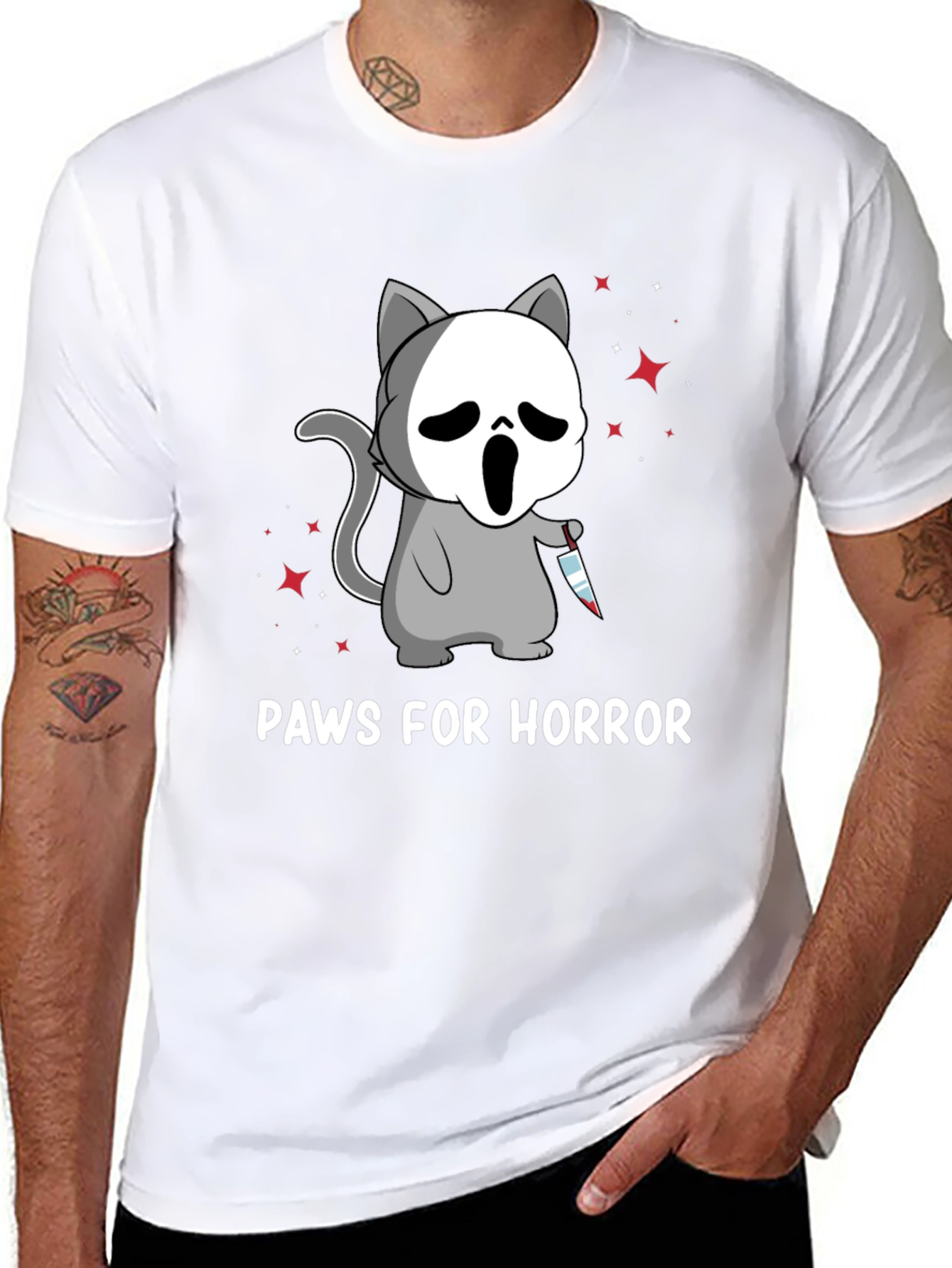 Paws for Horror Cat T-Shirt