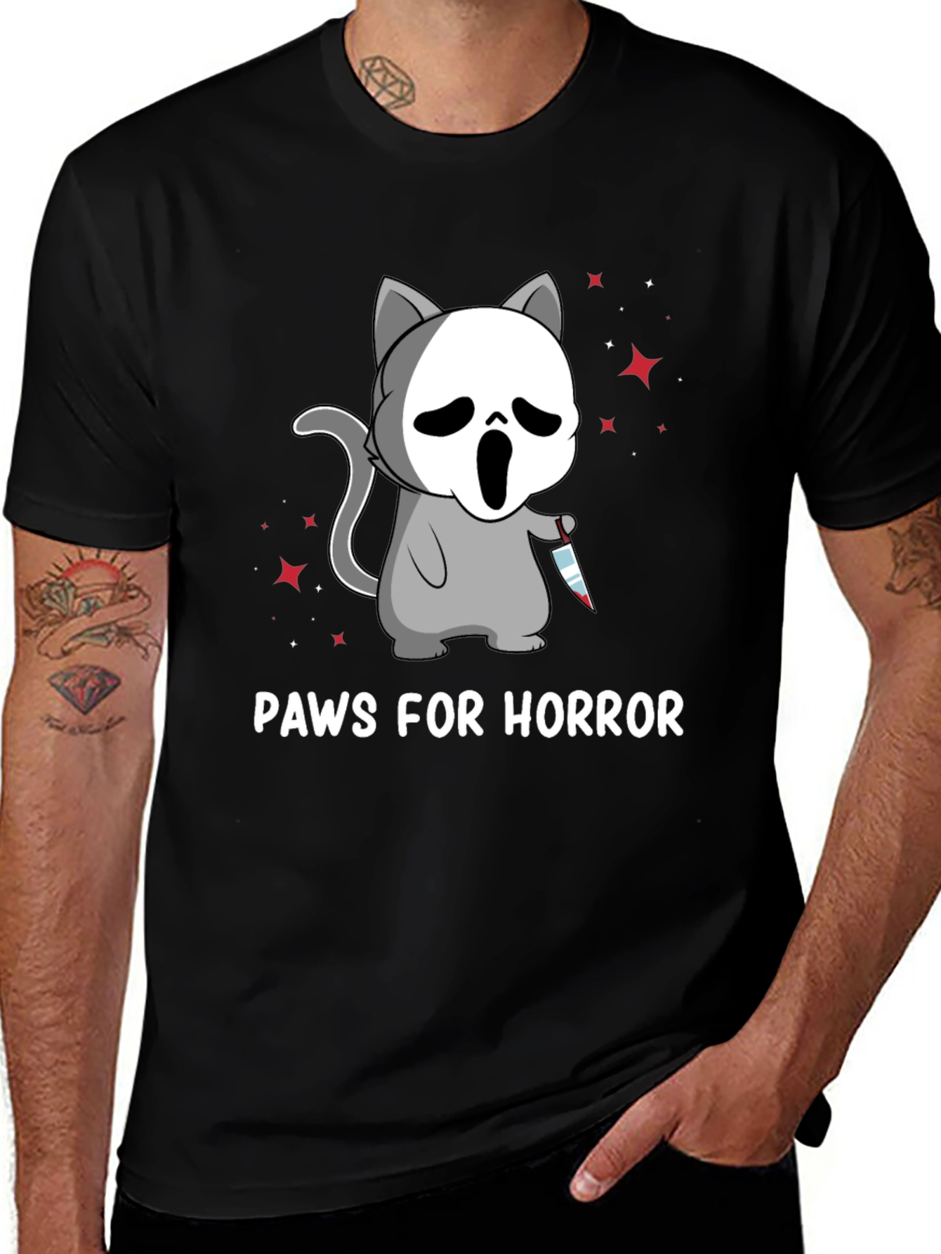 Paws for Horror Cat T-Shirt