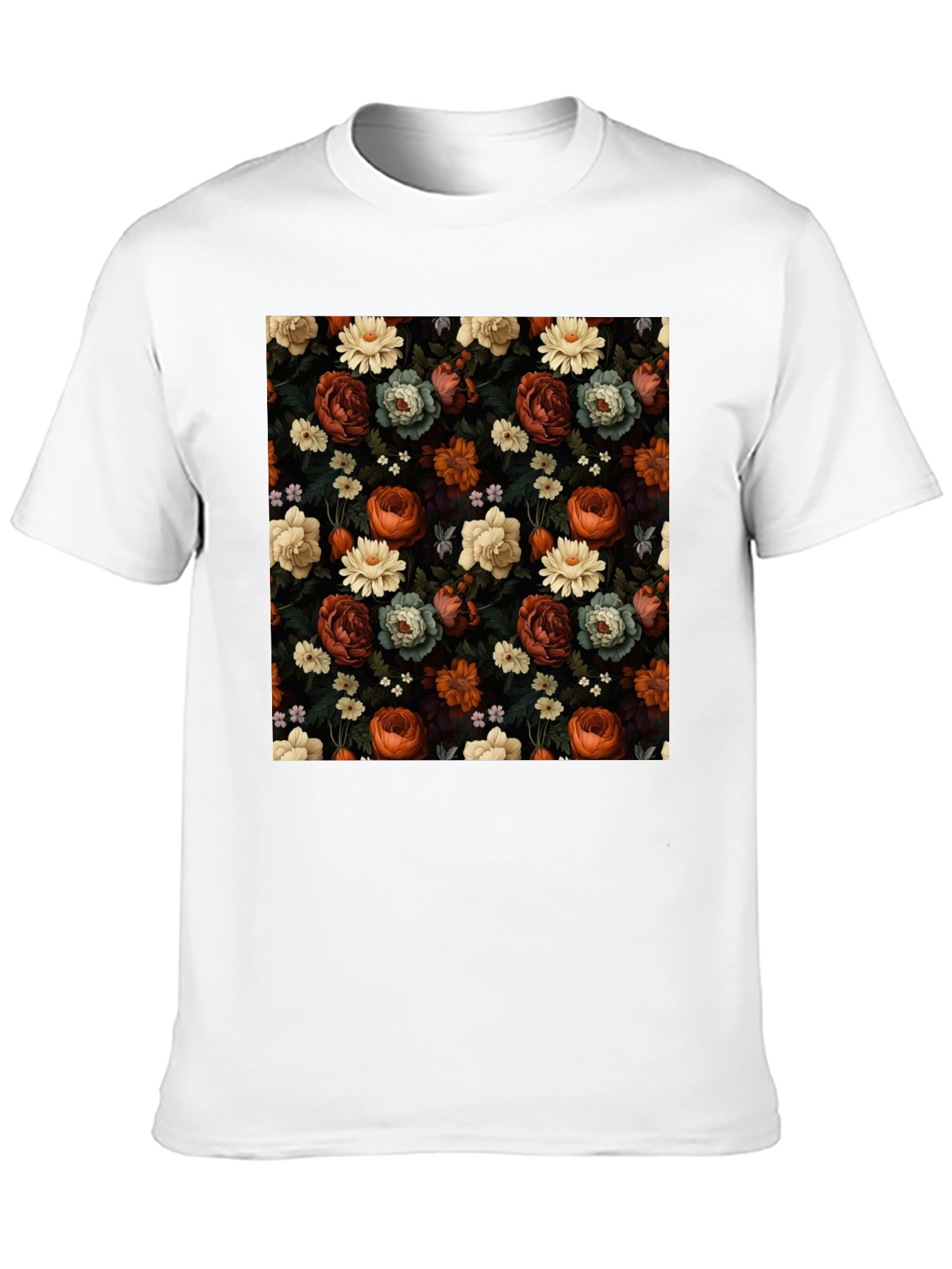 Floral Print Mens T-Shirt