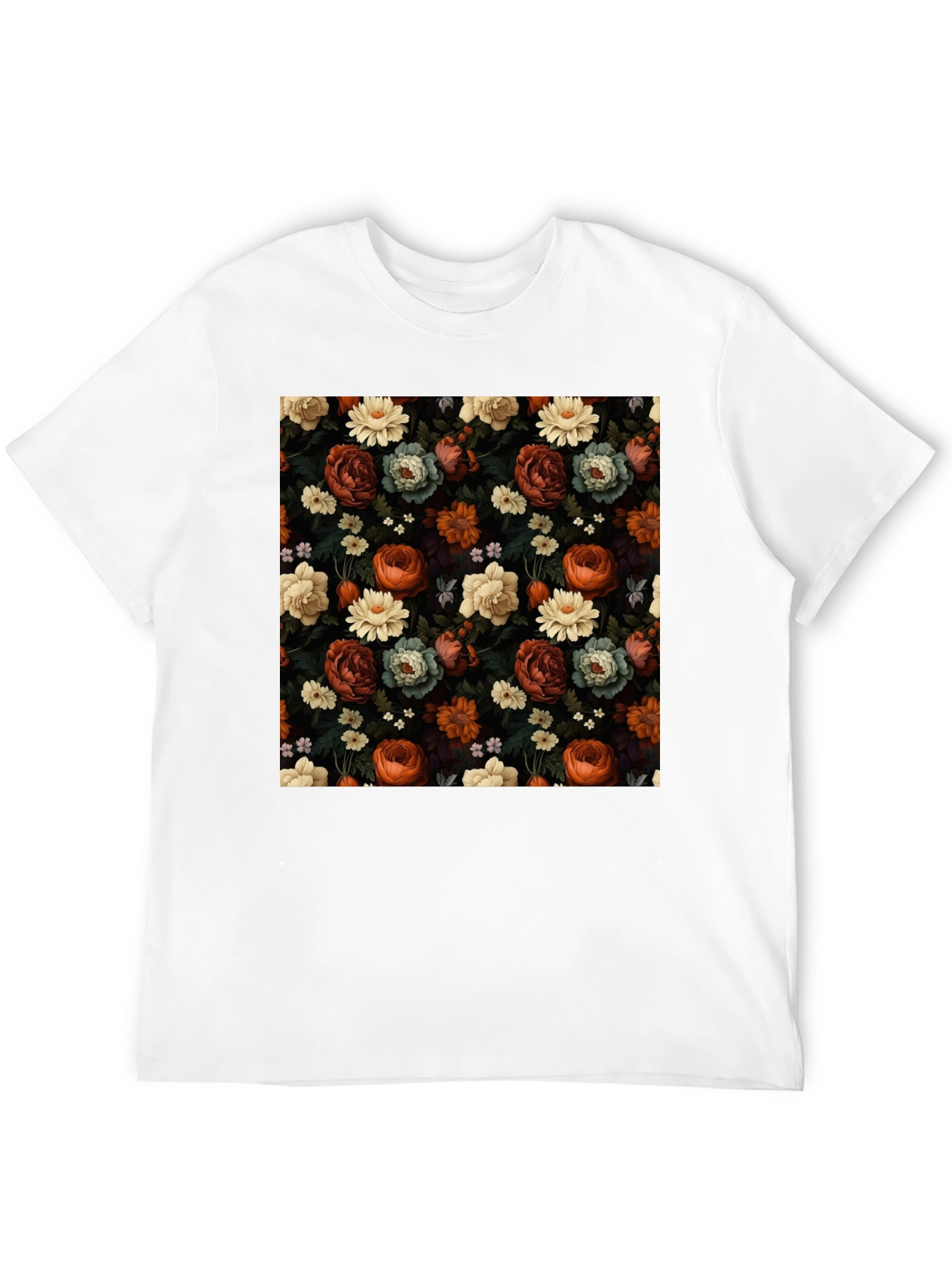 Floral Print Mens T-Shirt