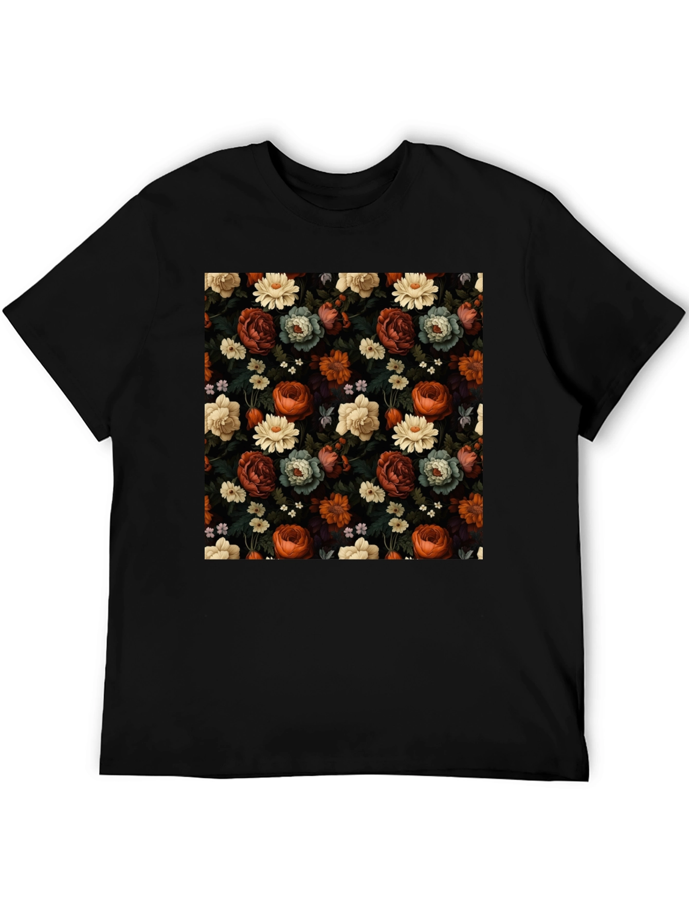 Floral Print Mens T-Shirt
